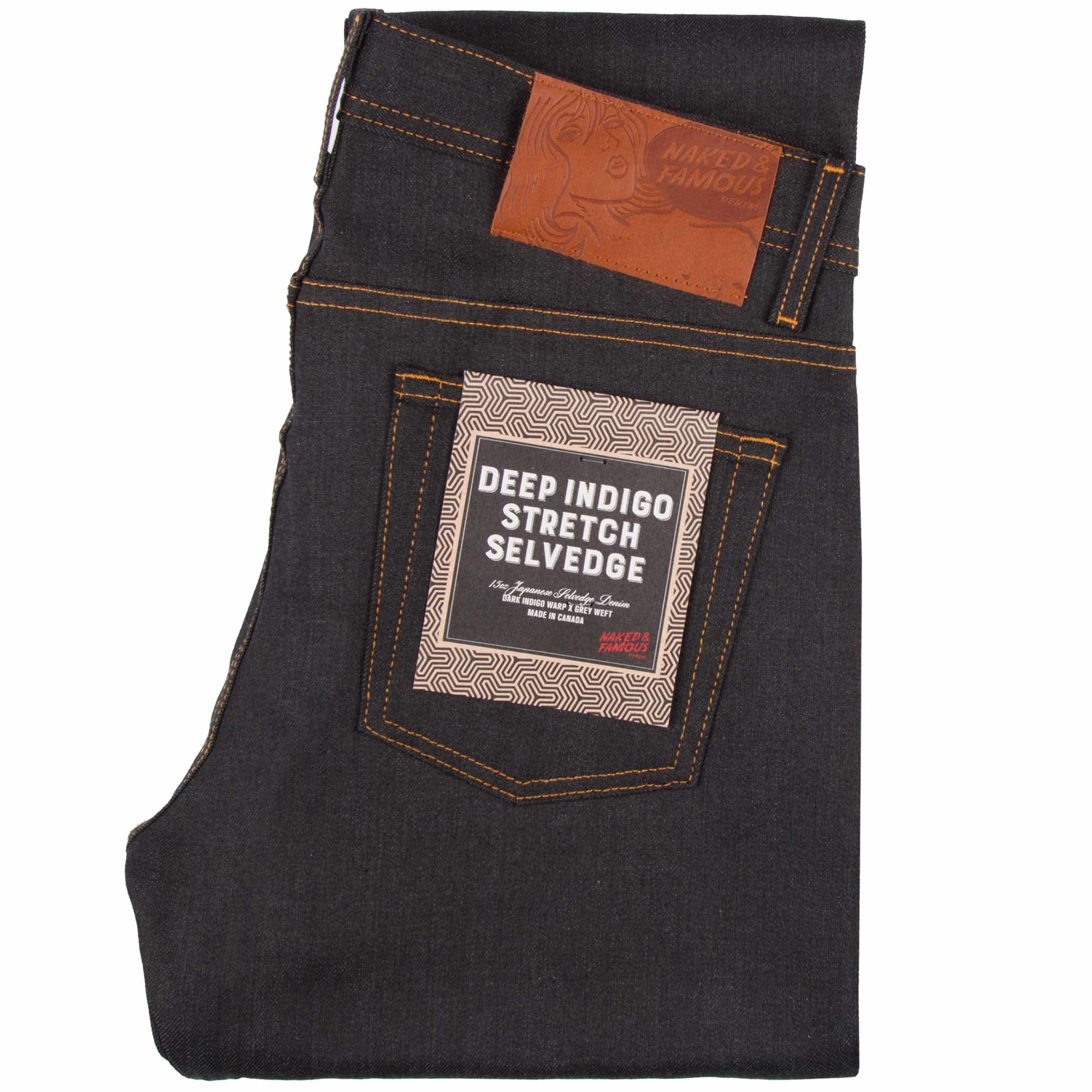 Naked and Famous Denim Easy Guy Deep Indigo Stretch Selvedge - Indigo