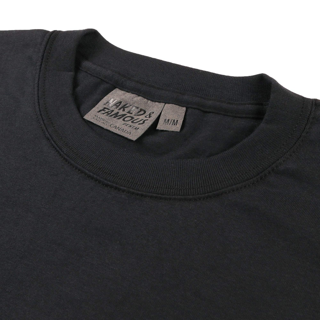 Naked and Famous Denim Naked and Famous Vintage Circular Knit Black T-Shirt
