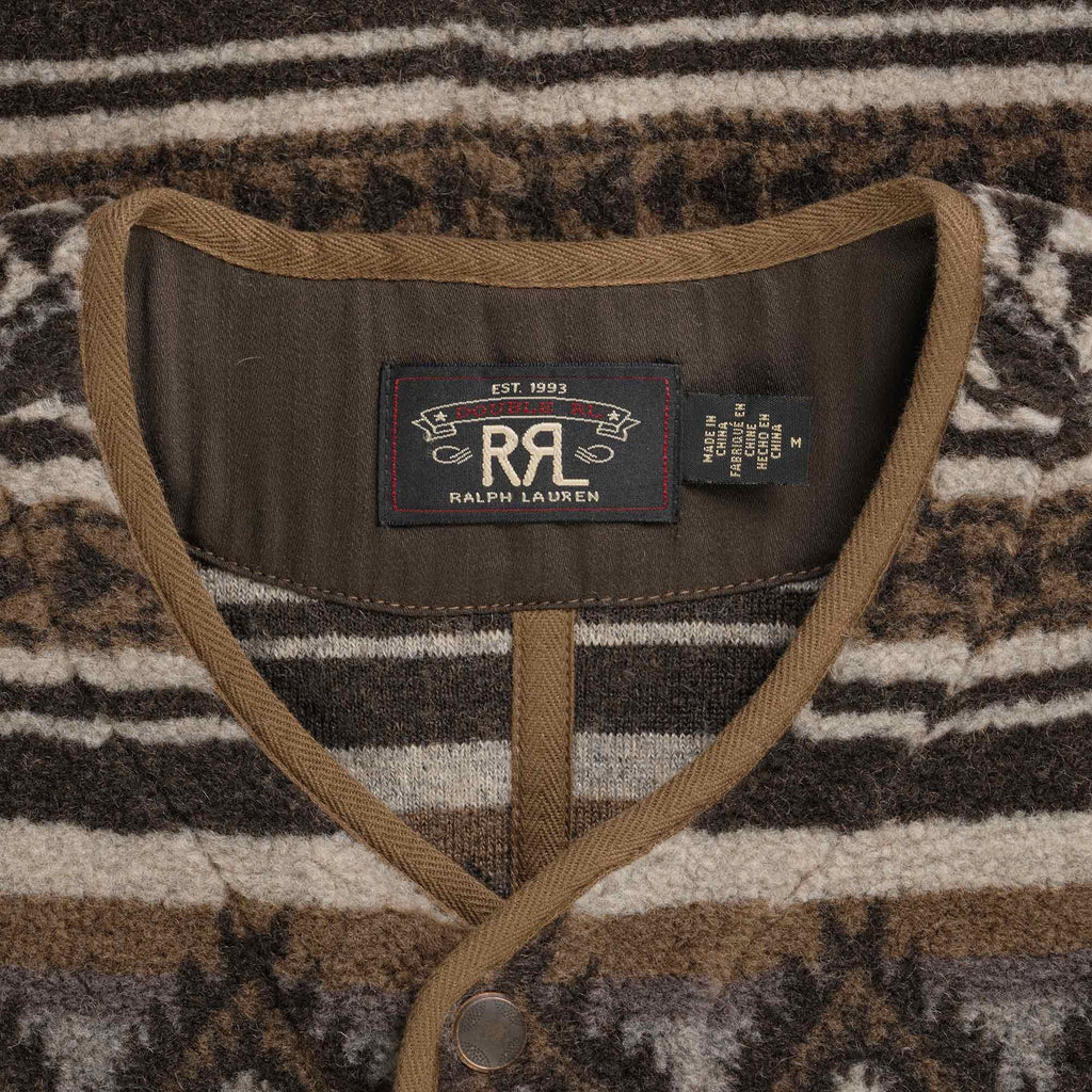 RRL by Ralph Lauren Jacquard Pile Fleece Gilet - Brown