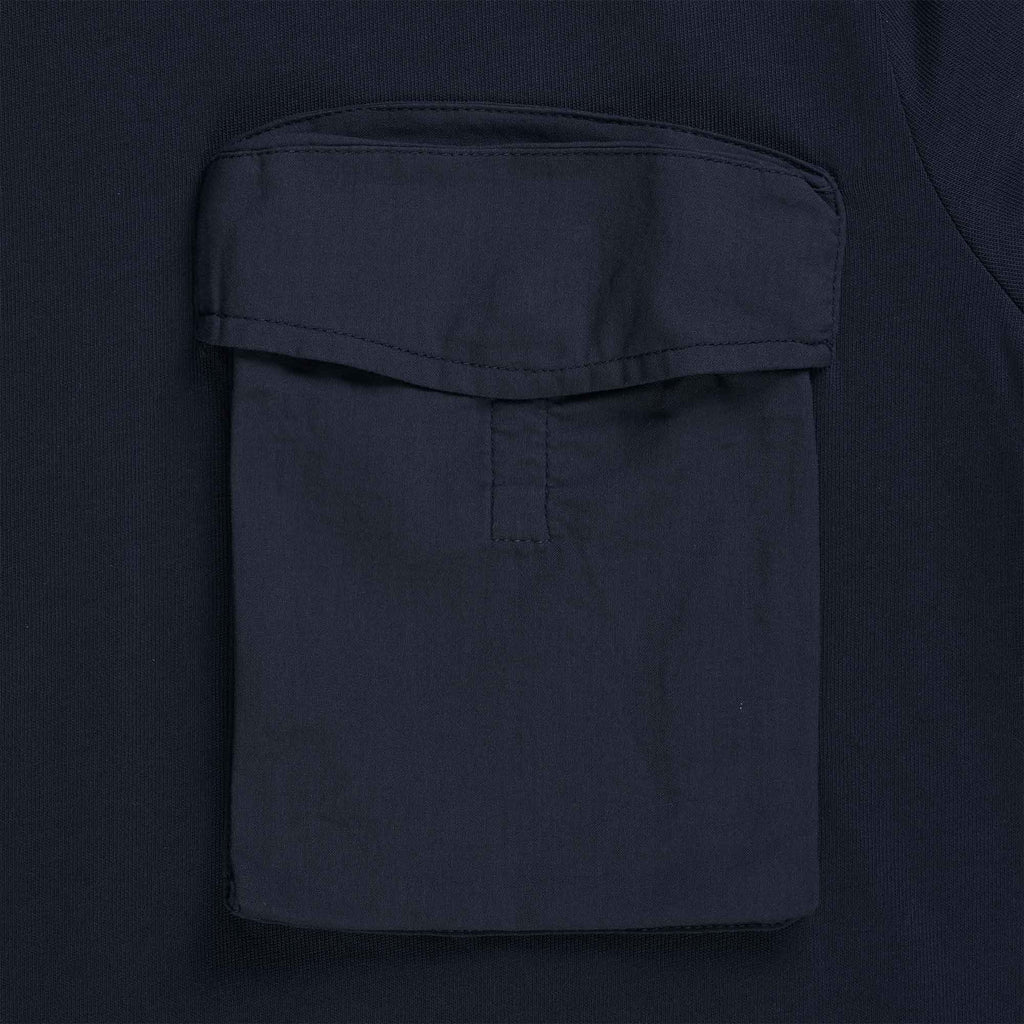 Ma Strum Long Sleeve Cargo Pocket Tee - Ink Navy