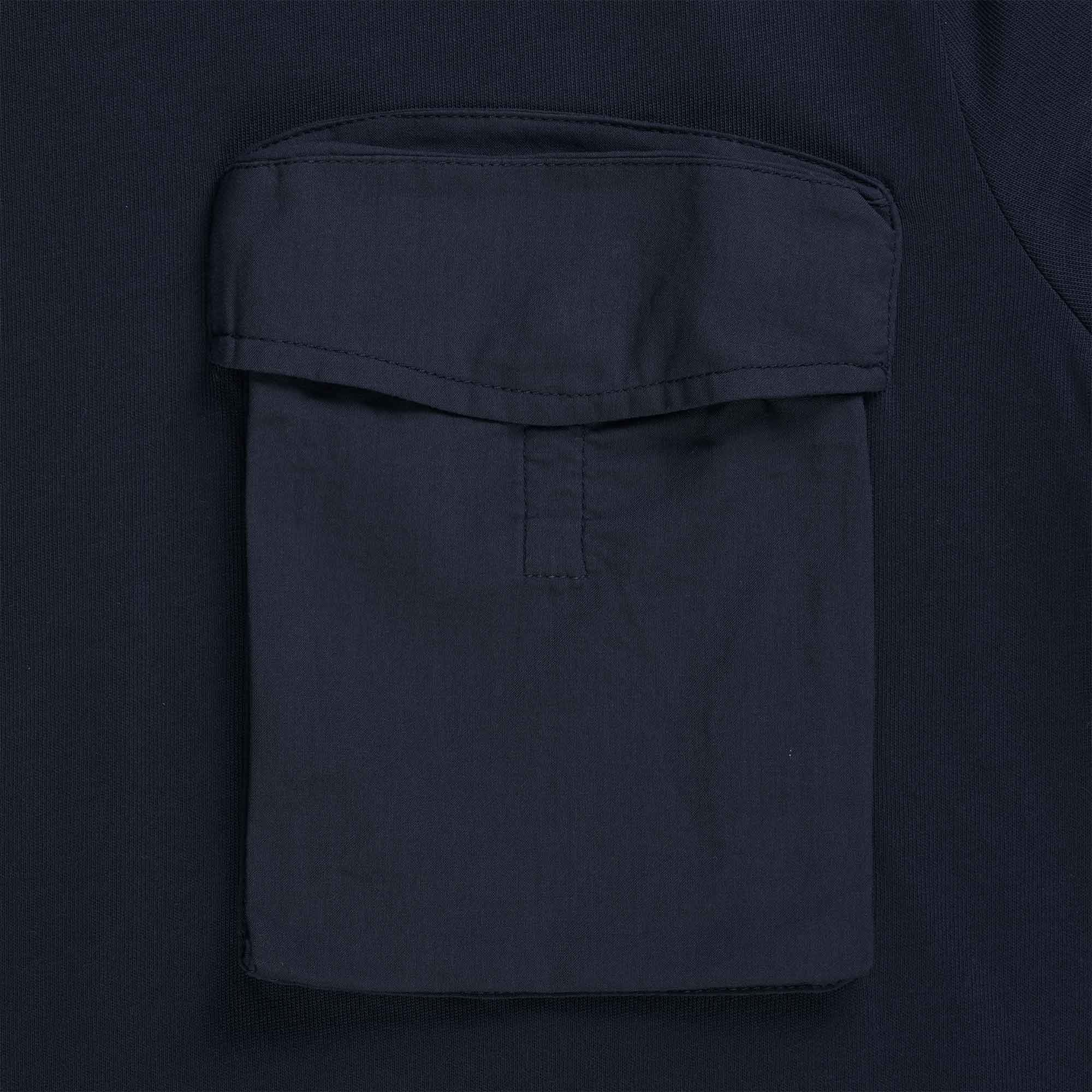 Ma Strum Long Sleeve Cargo Pocket Tee - Ink Navy