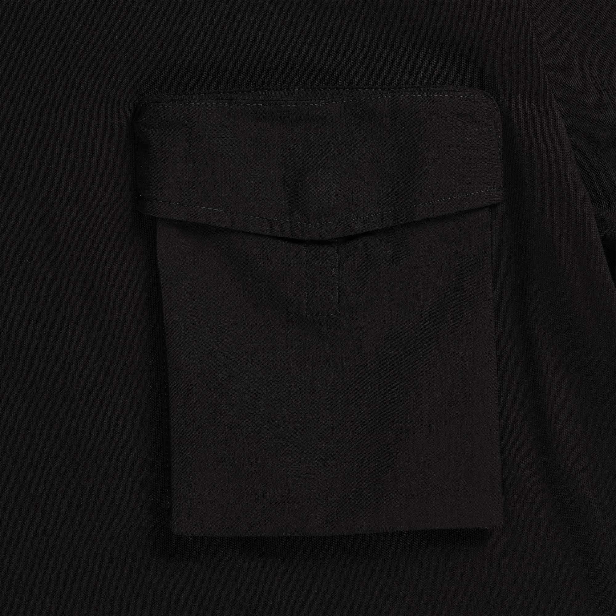 Ma Strum Long Sleeve Cargo Pocket Tee - Jet Black