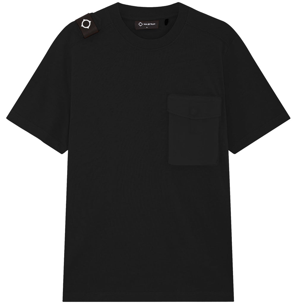 Ma Strum Short Sleeve Cargo Pocket T-Shirt - Jet Black