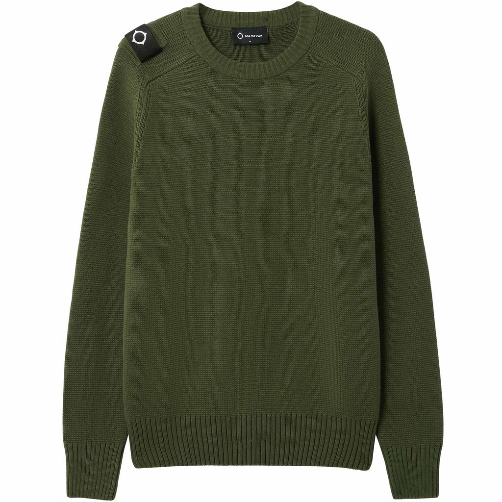 Ma Strum Milano Knit Crew Neck Sweater - Oil Slick