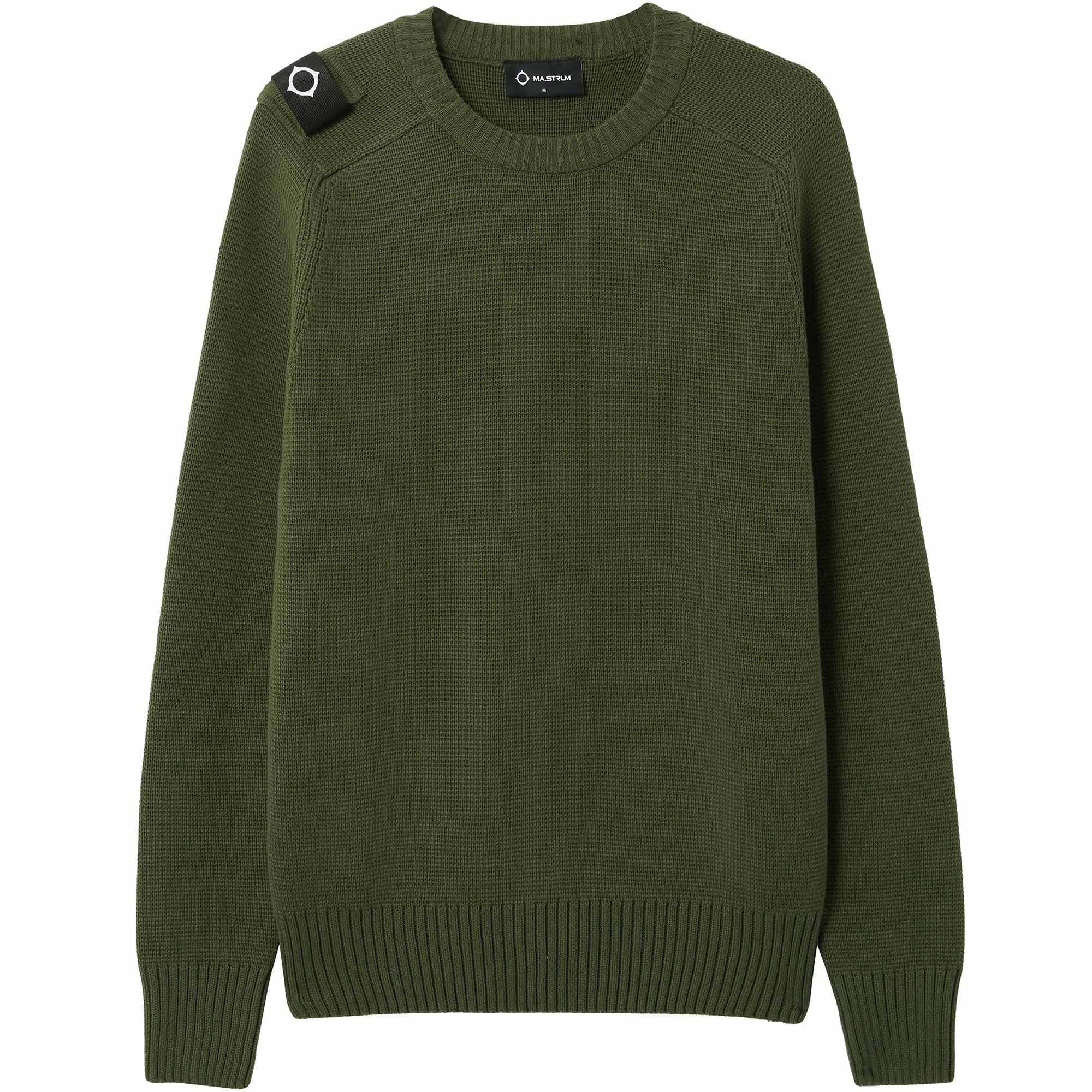 Ma Strum Milano Knit Crew Neck Sweater - Oil Slick