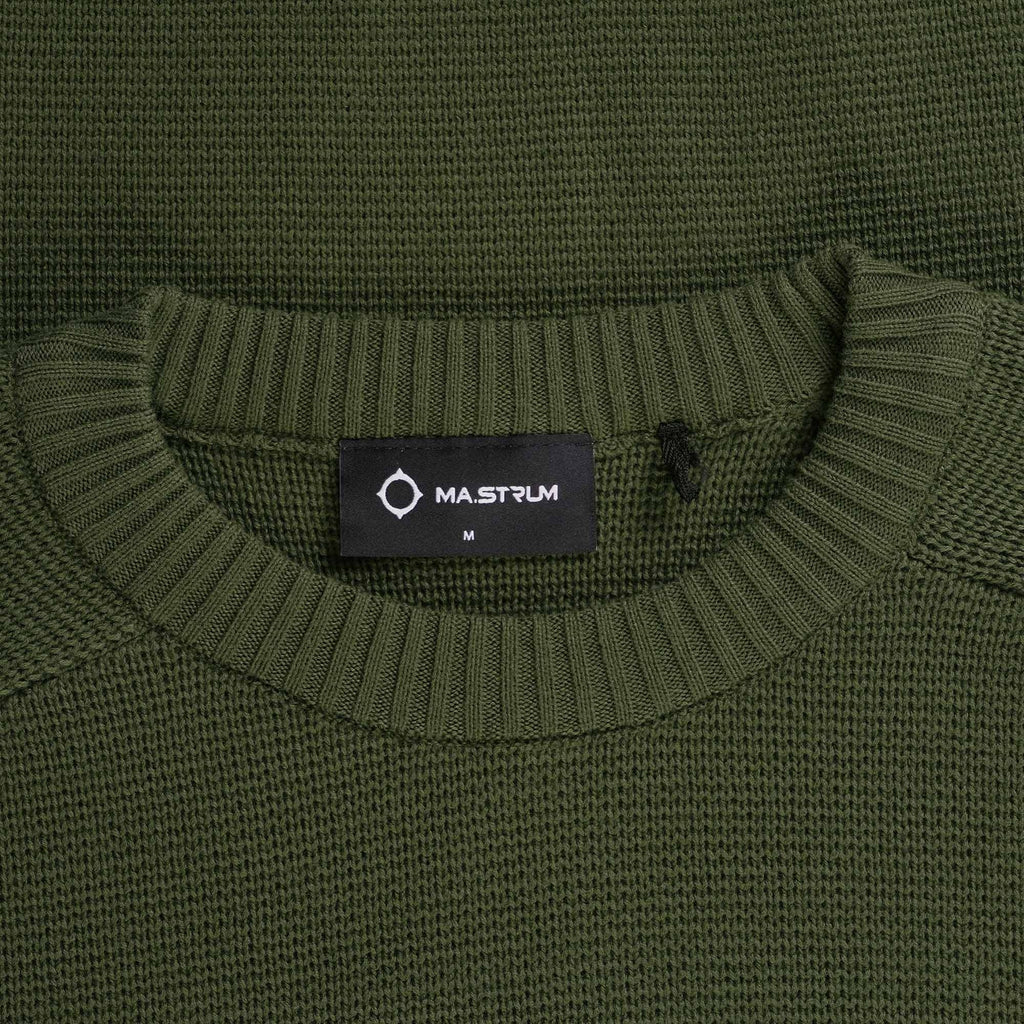 Ma Strum Milano Knit Crew Neck Sweater - Oil Slick