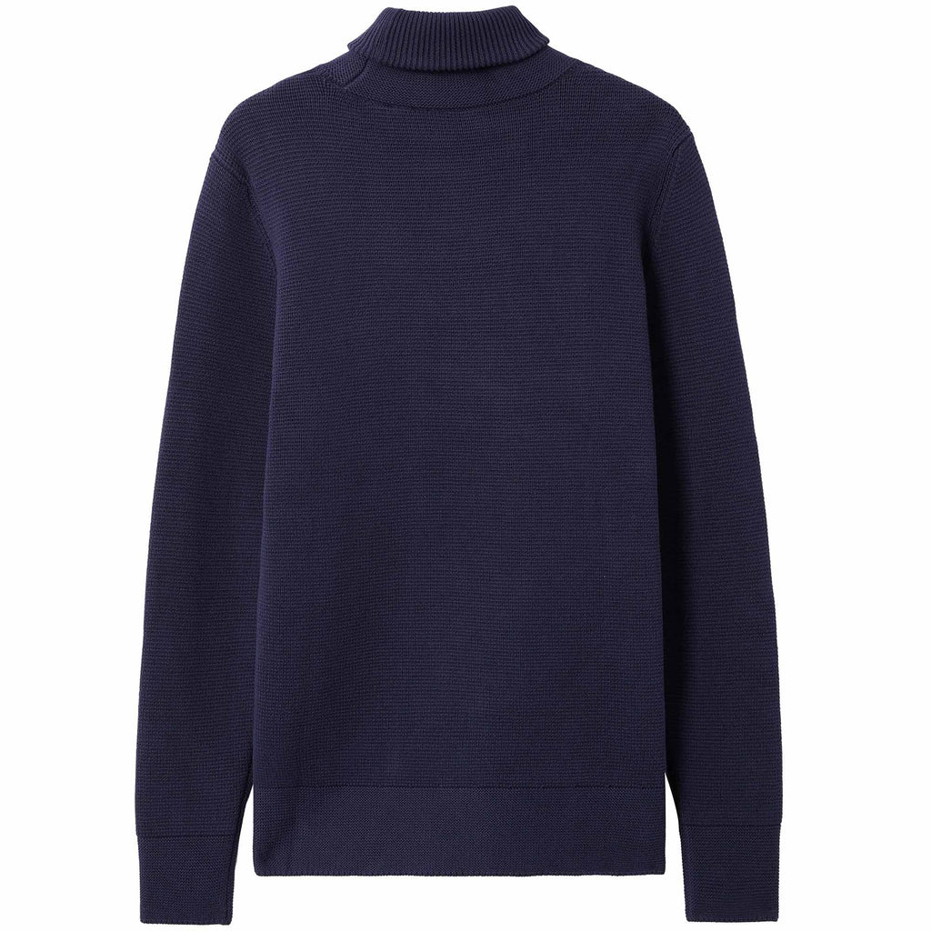 Ma Strum Milano Knit Roll Neck Jumper - True Navy