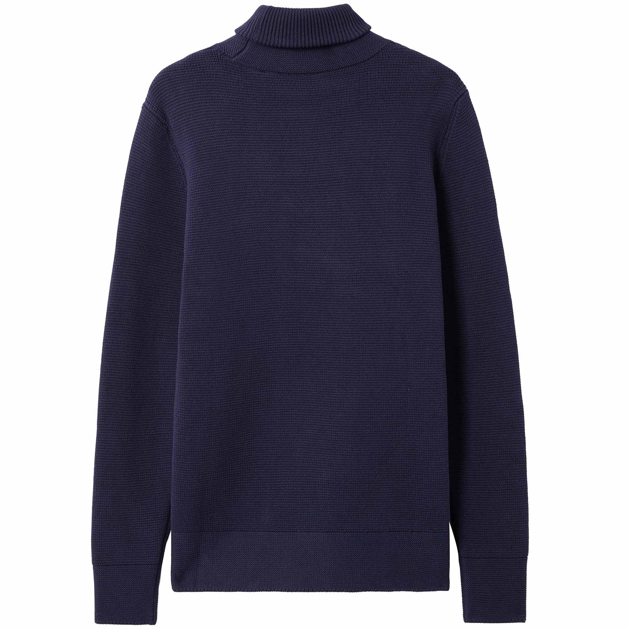 Ma Strum Milano Knit Roll Neck Jumper - True Navy