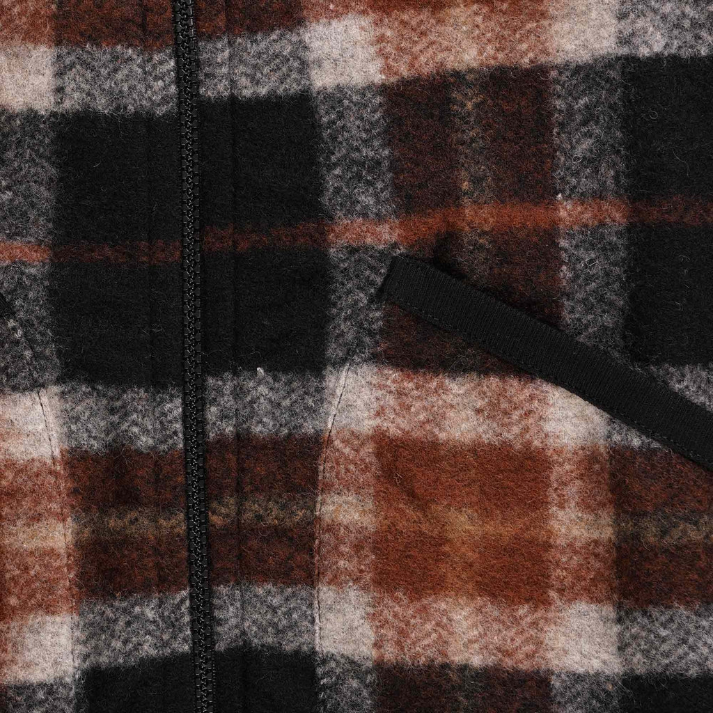 Universal Works Zip Waistcoat - Brown Check