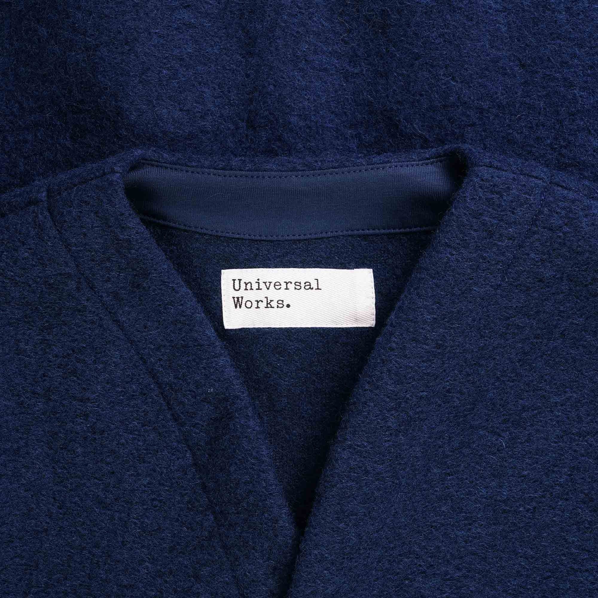 Universal Works Wool Fleece Cardigan - Indigo