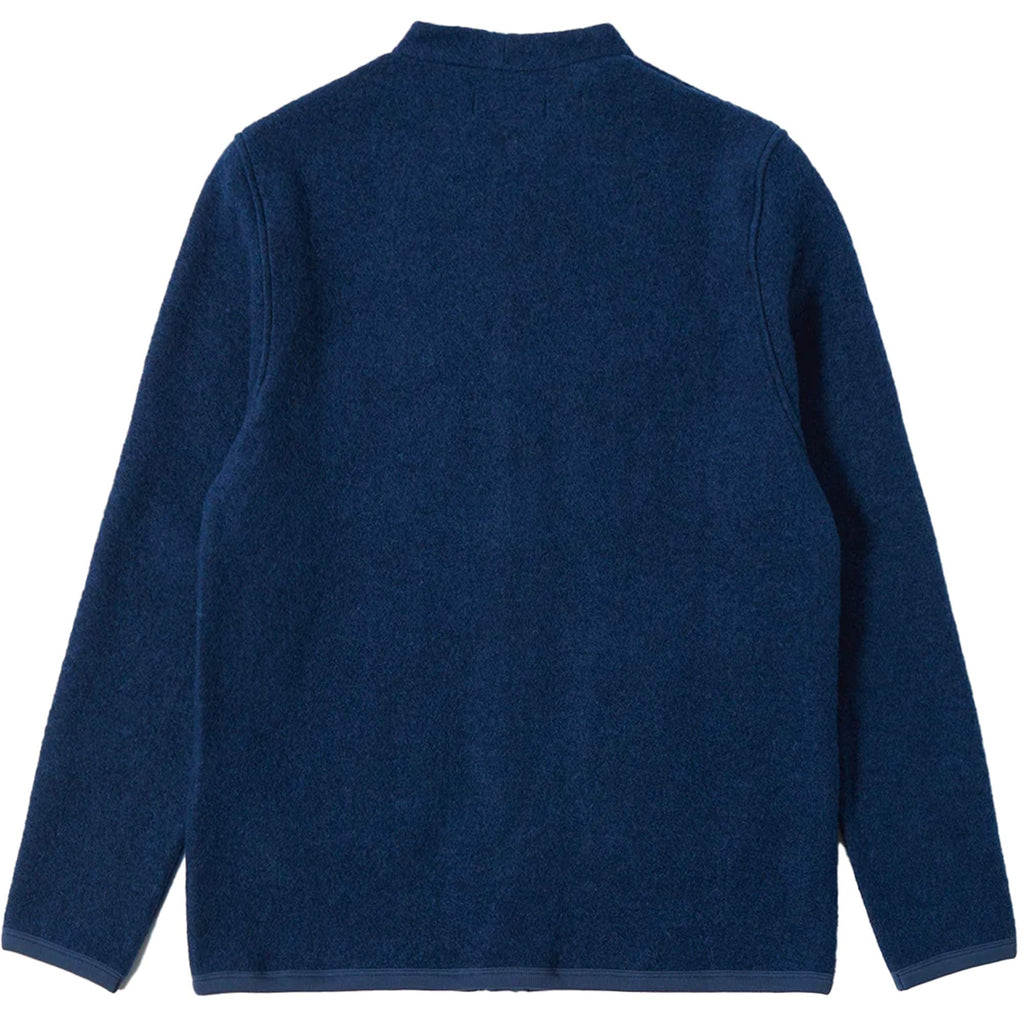 Universal Works Wool Fleece Cardigan - Indigo