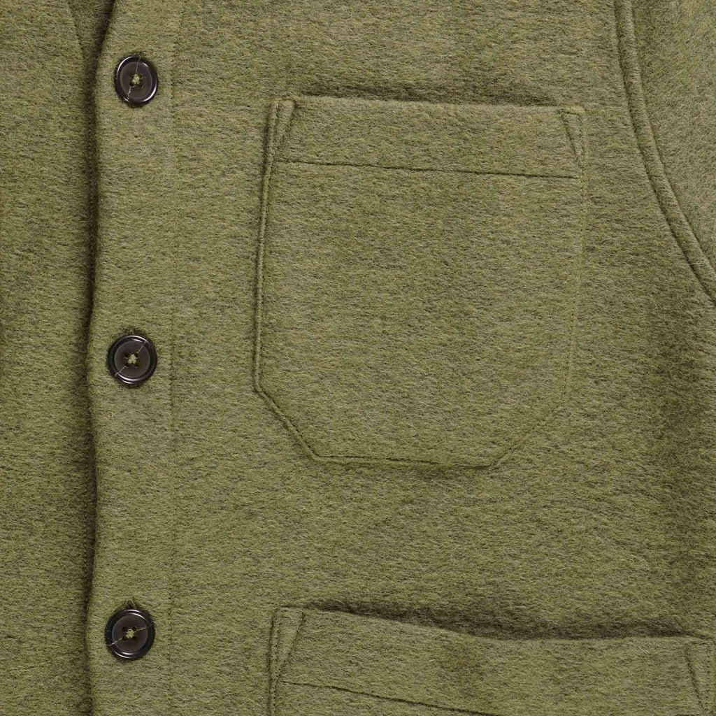 Universal Works Wool Fleece Cardigan - Lovat