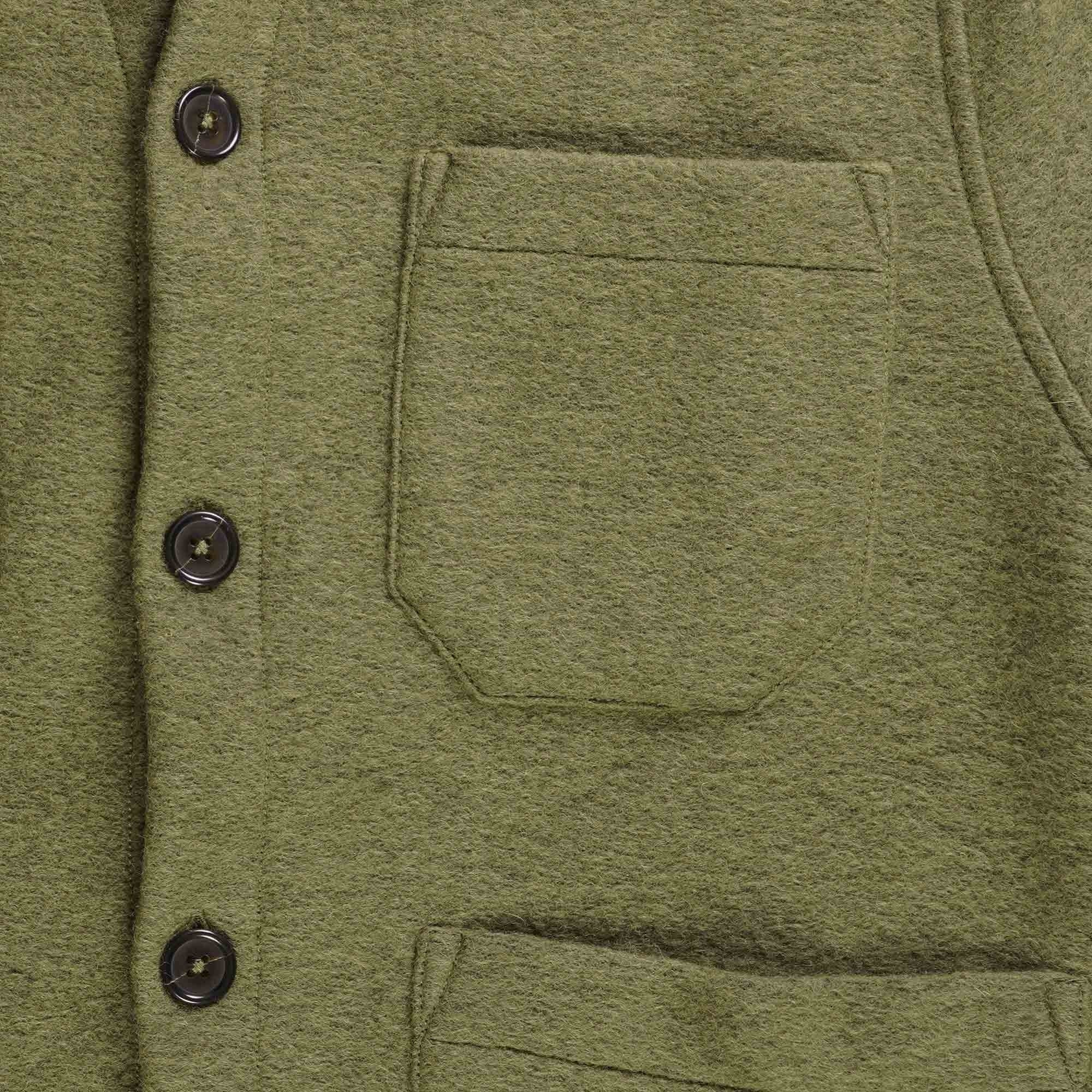Universal Works Wool Fleece Cardigan - Lovat