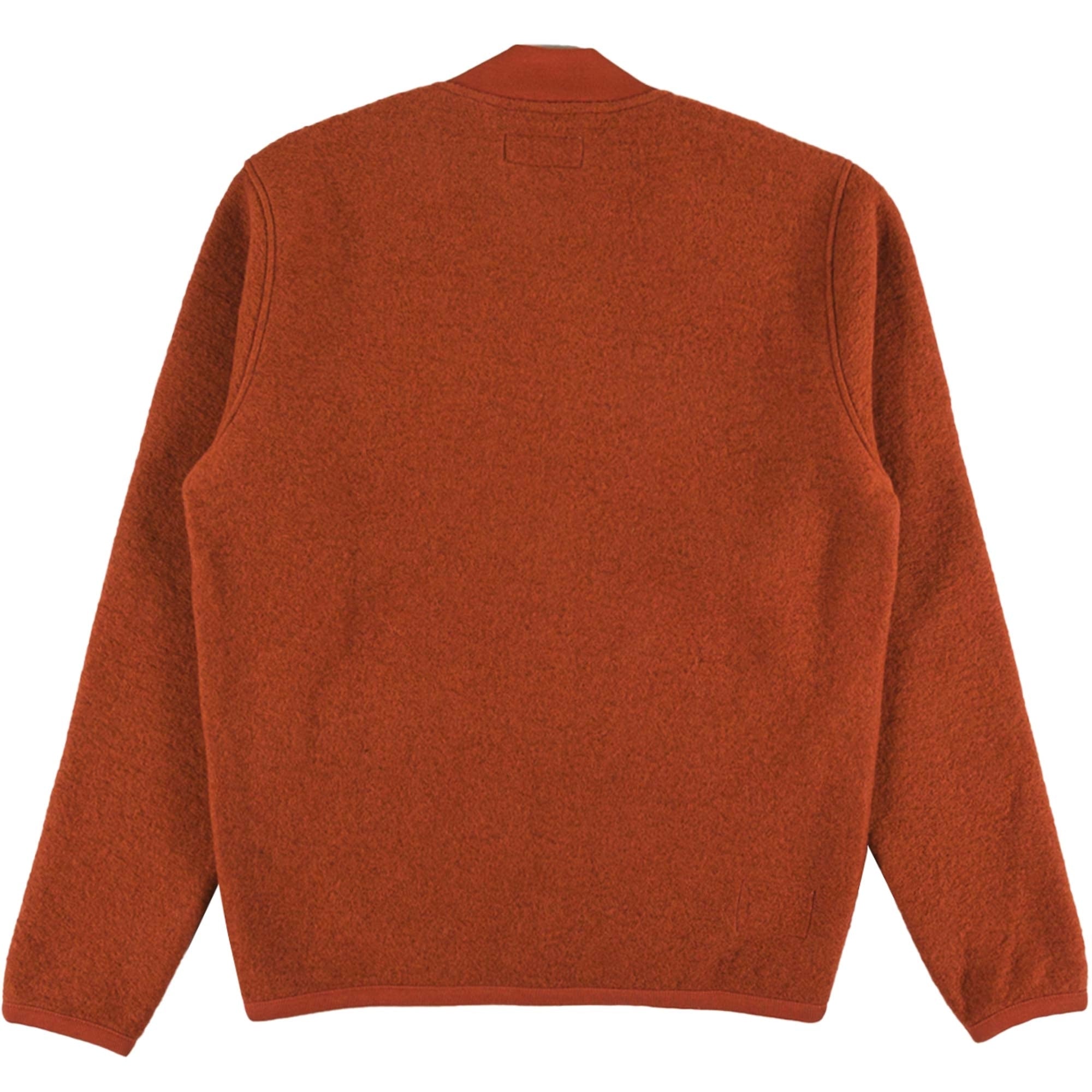 Universal Works Wool Fleece Zip Bomber Jacket - Orange
