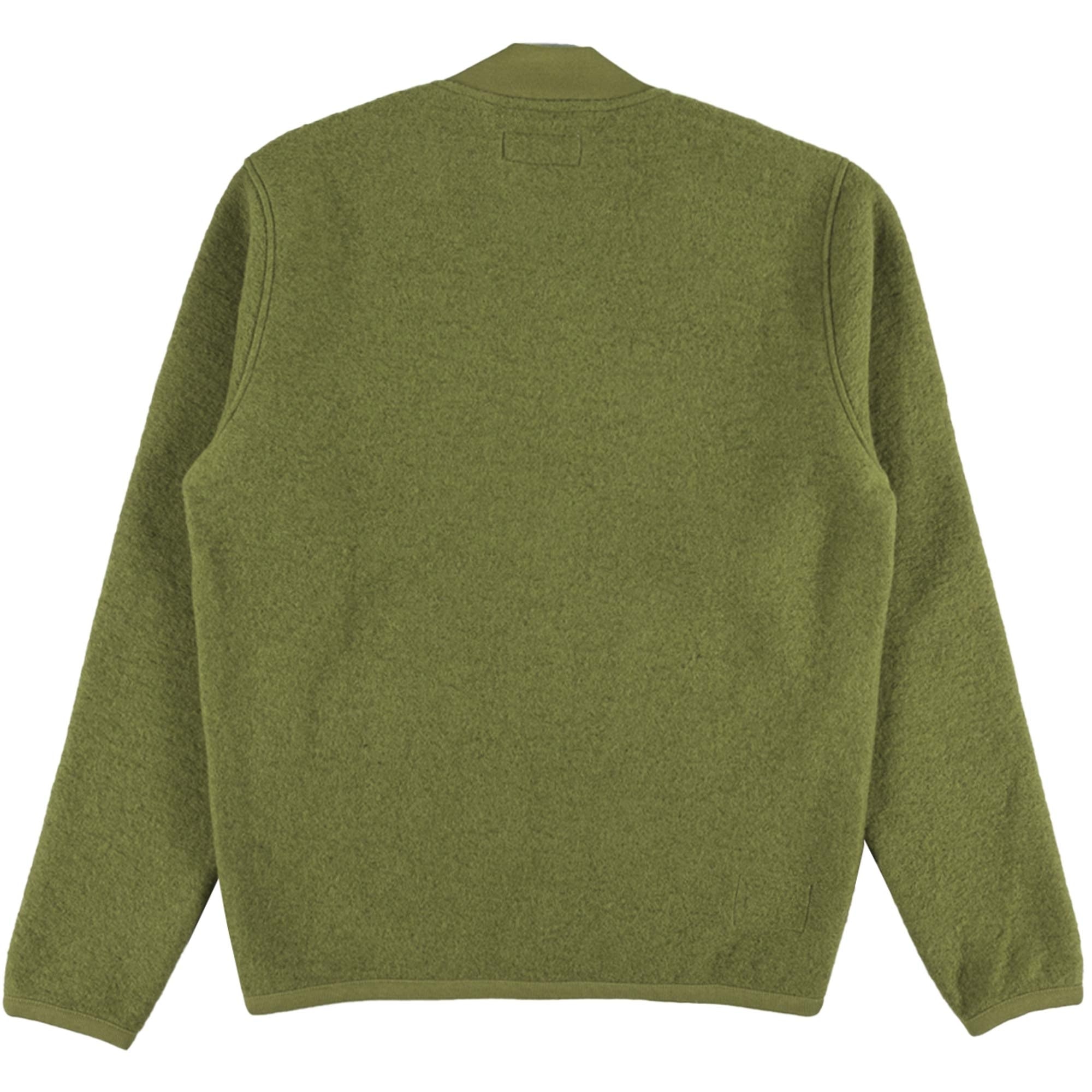 Universal Works Wool Fleece Zip Bomber Jacket - Lovat