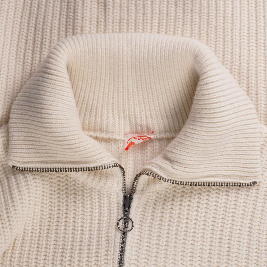 Armor Lux Zip Neck Jumper - Natural