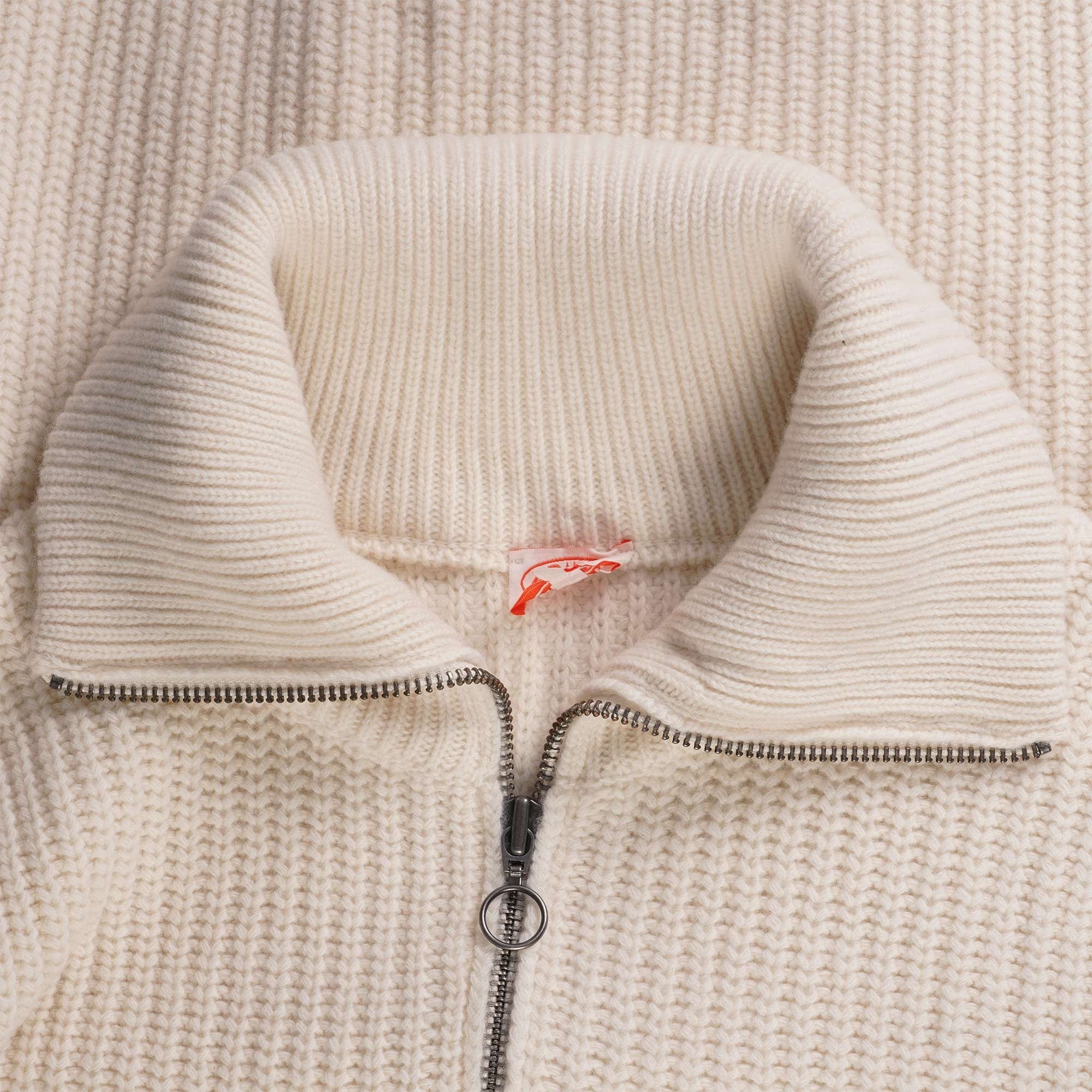 Armor Lux Zip Neck Jumper - Natural