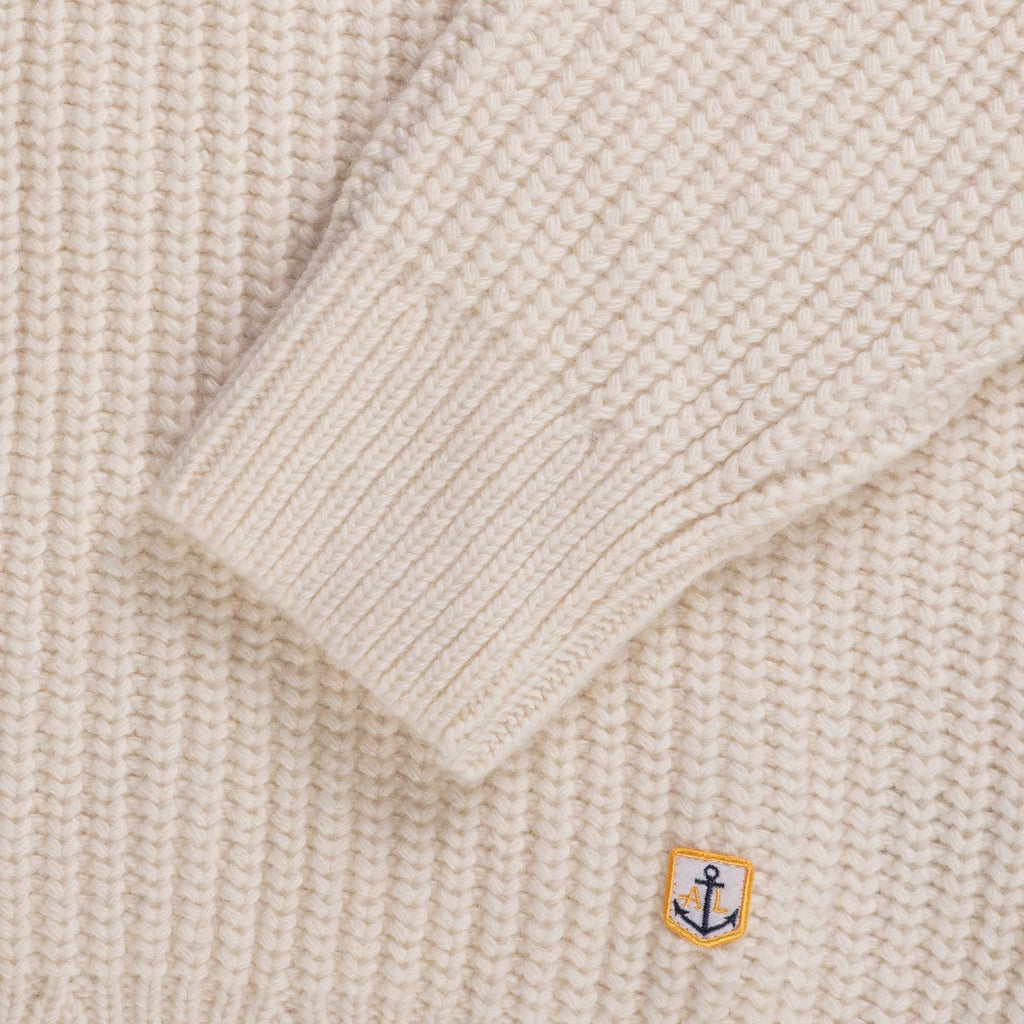Armor Lux Zip Neck Jumper - Natural