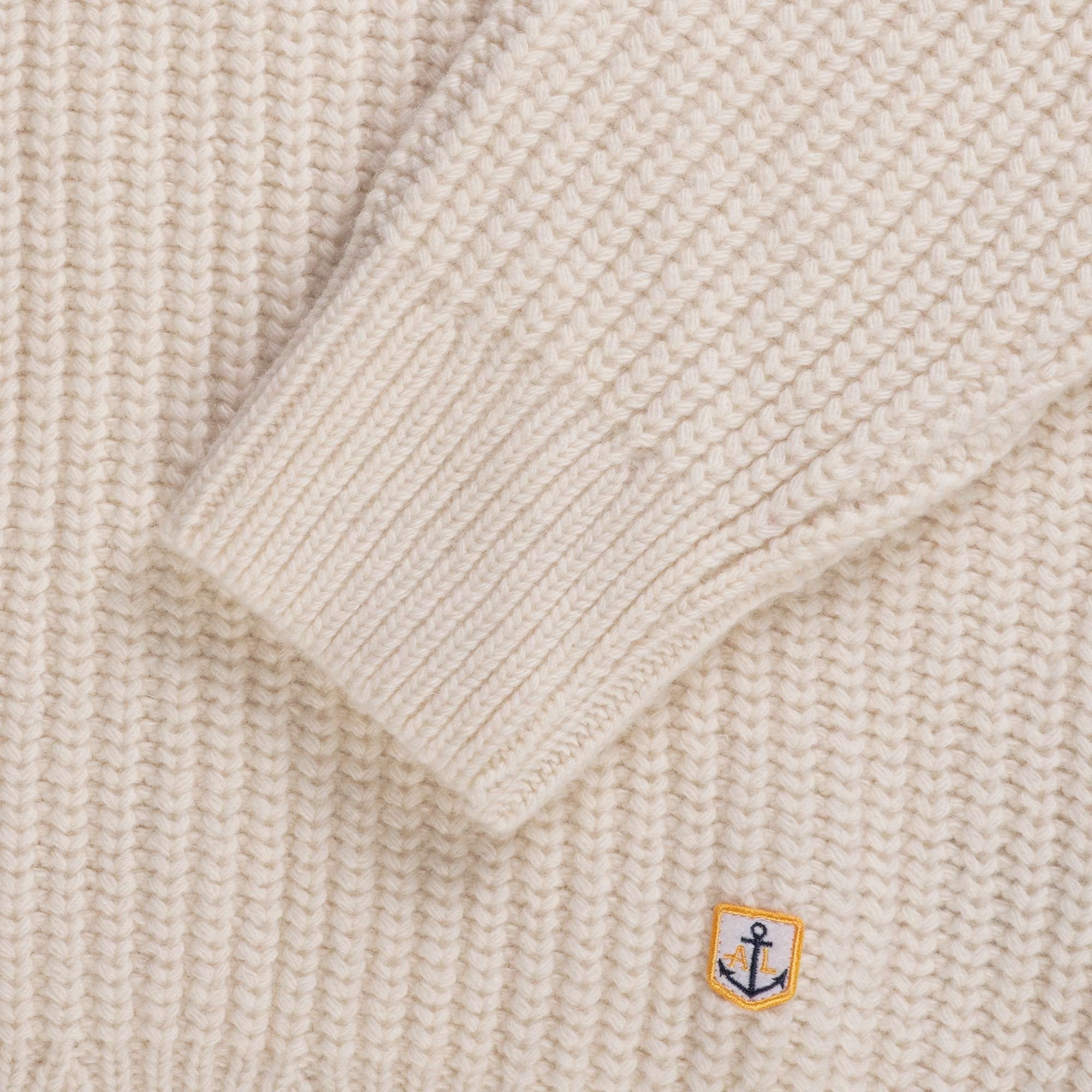 Armor Lux Zip Neck Jumper - Natural