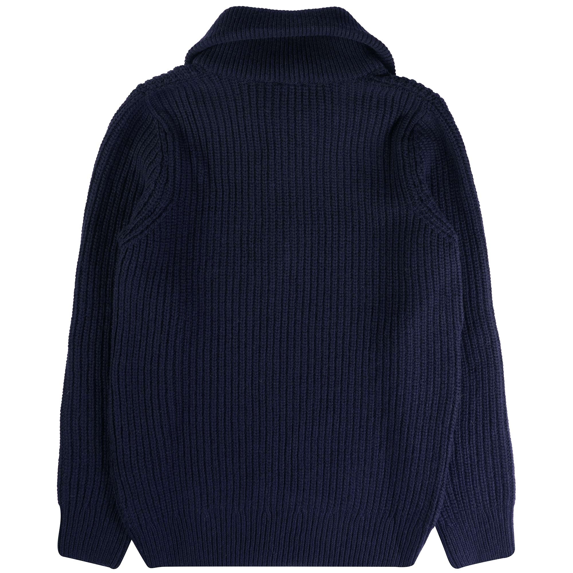 Armor Lux Zip Neck Jumper - Navy
