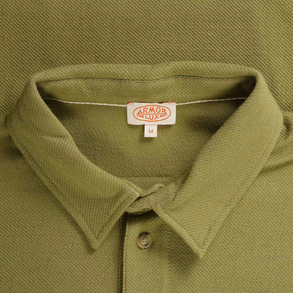 Armor Lux Long Sleeve Polo Shirt - Oliva
