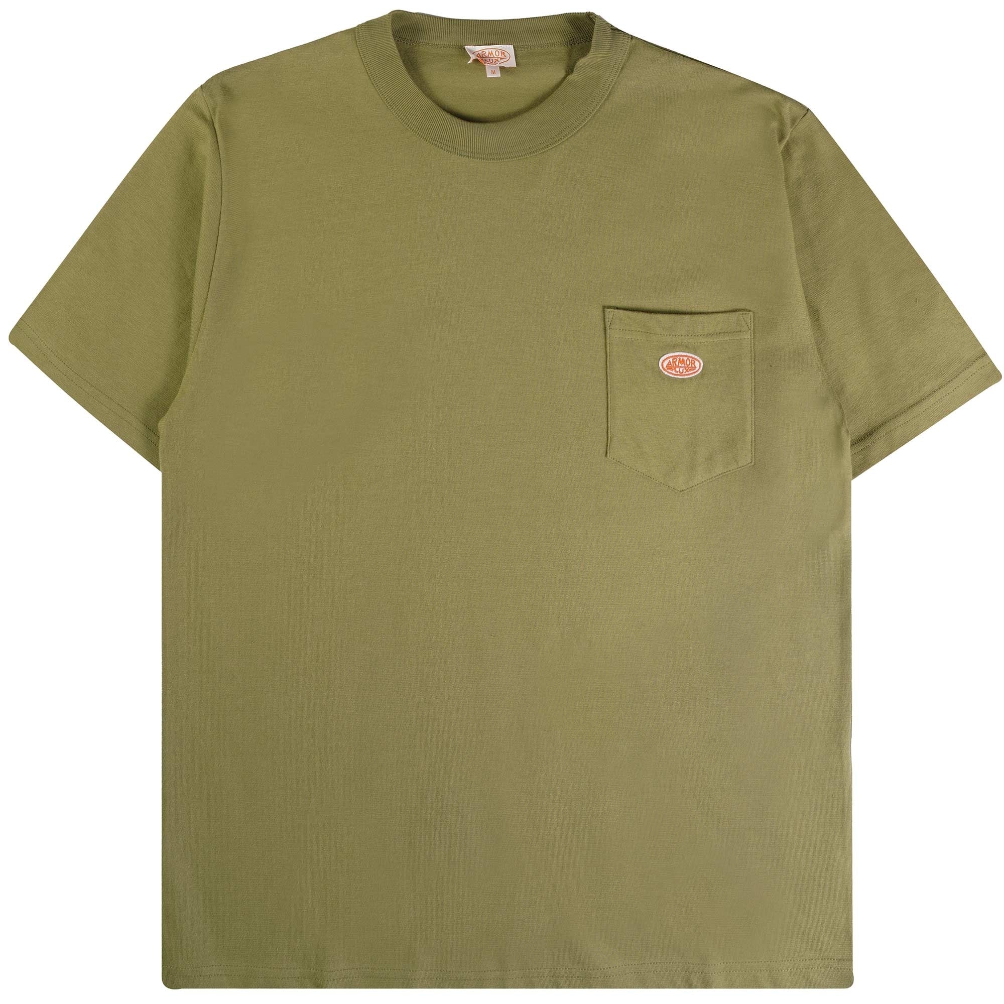 Armor Lux Logo Pocket T-Shirt - Oliva