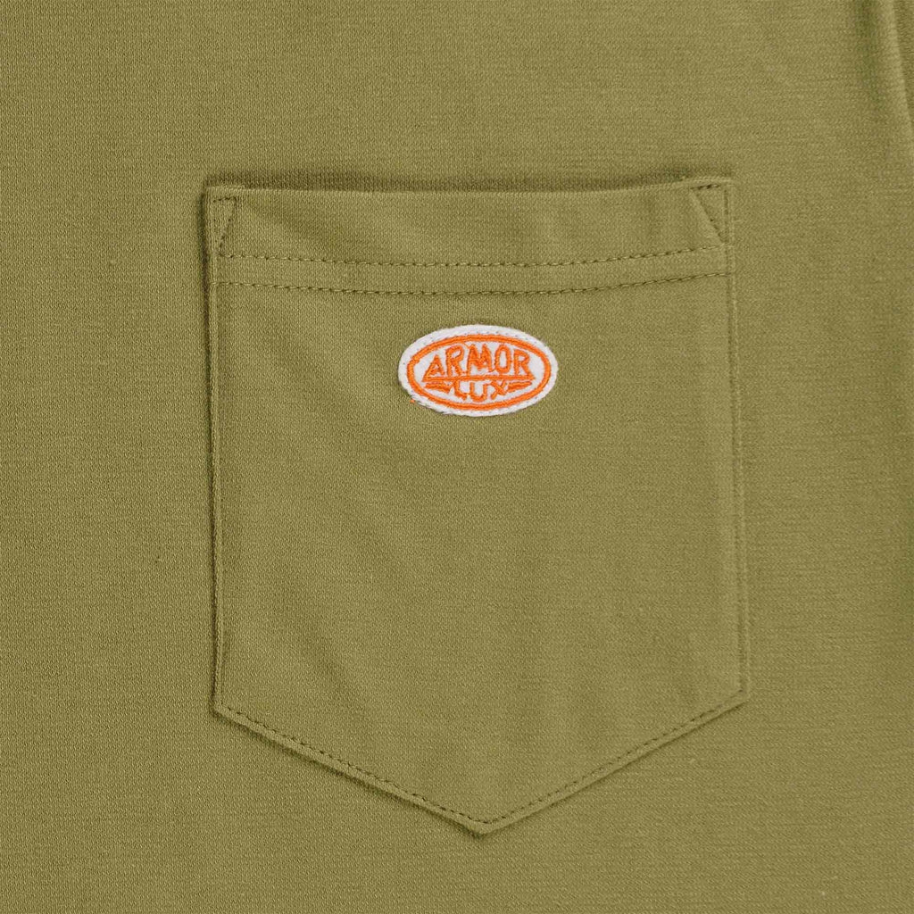 Armor Lux Logo Pocket T-Shirt - Oliva