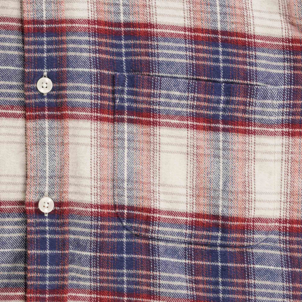Portuguese Flannel Liber Shirt - Beige, Red and Blue