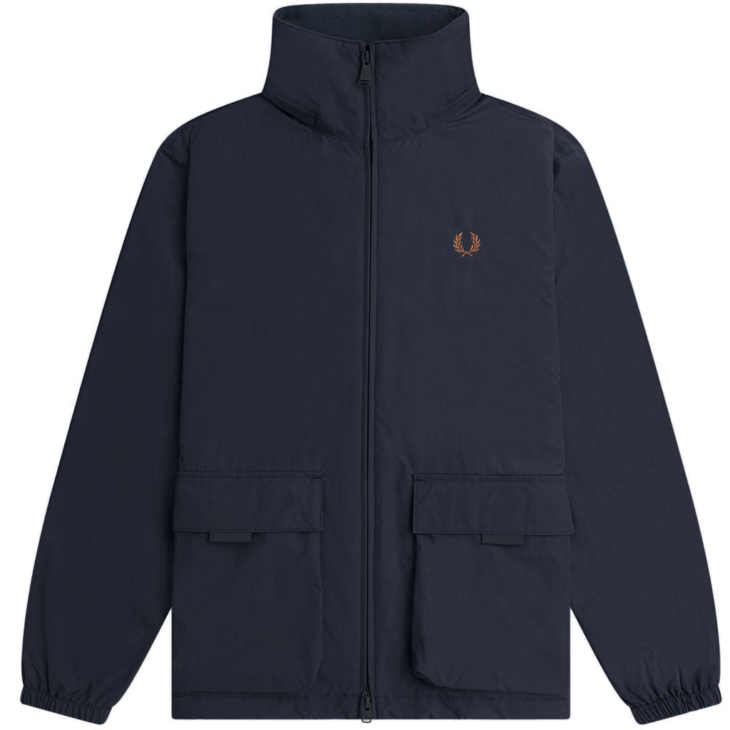 Fred Perry Patch Pocket Zip Through Jacket - Navy