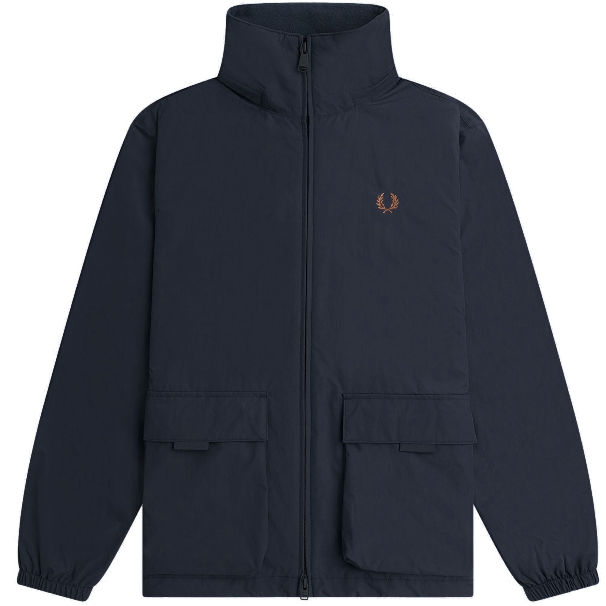 Fred Perry Patch Pocket Zip Through Jacket - Navy