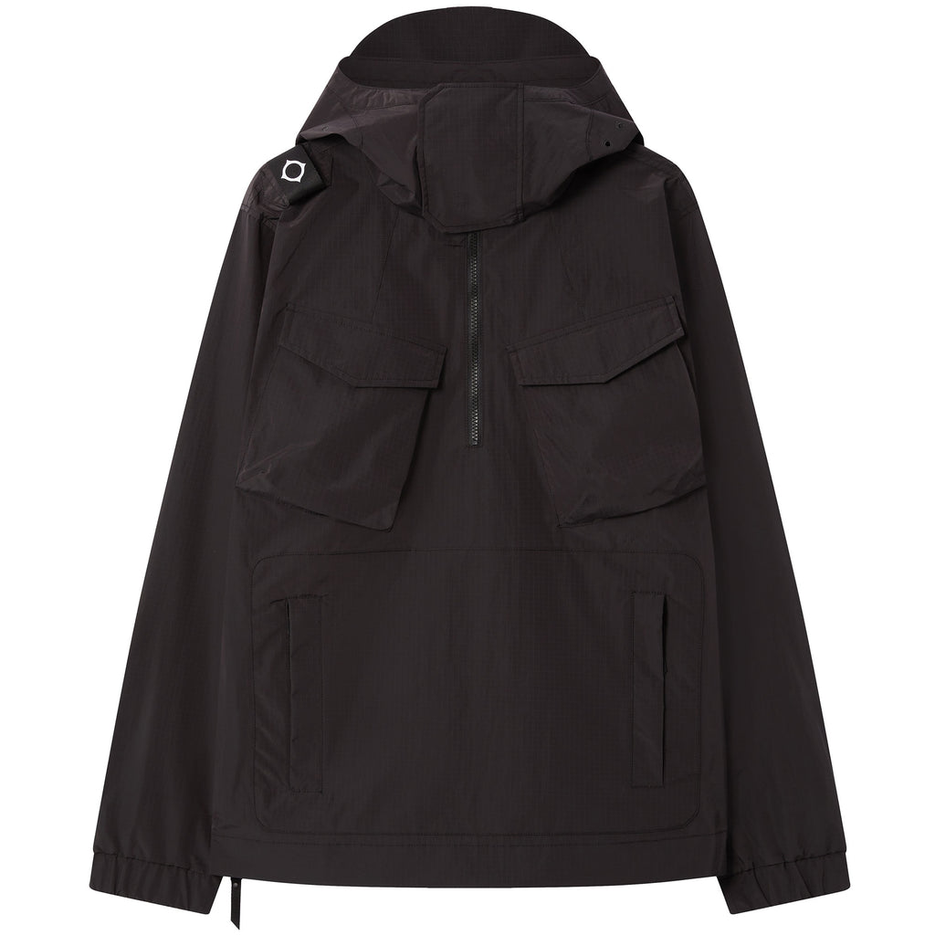 Ma Strum Grid Smock - Jet Black