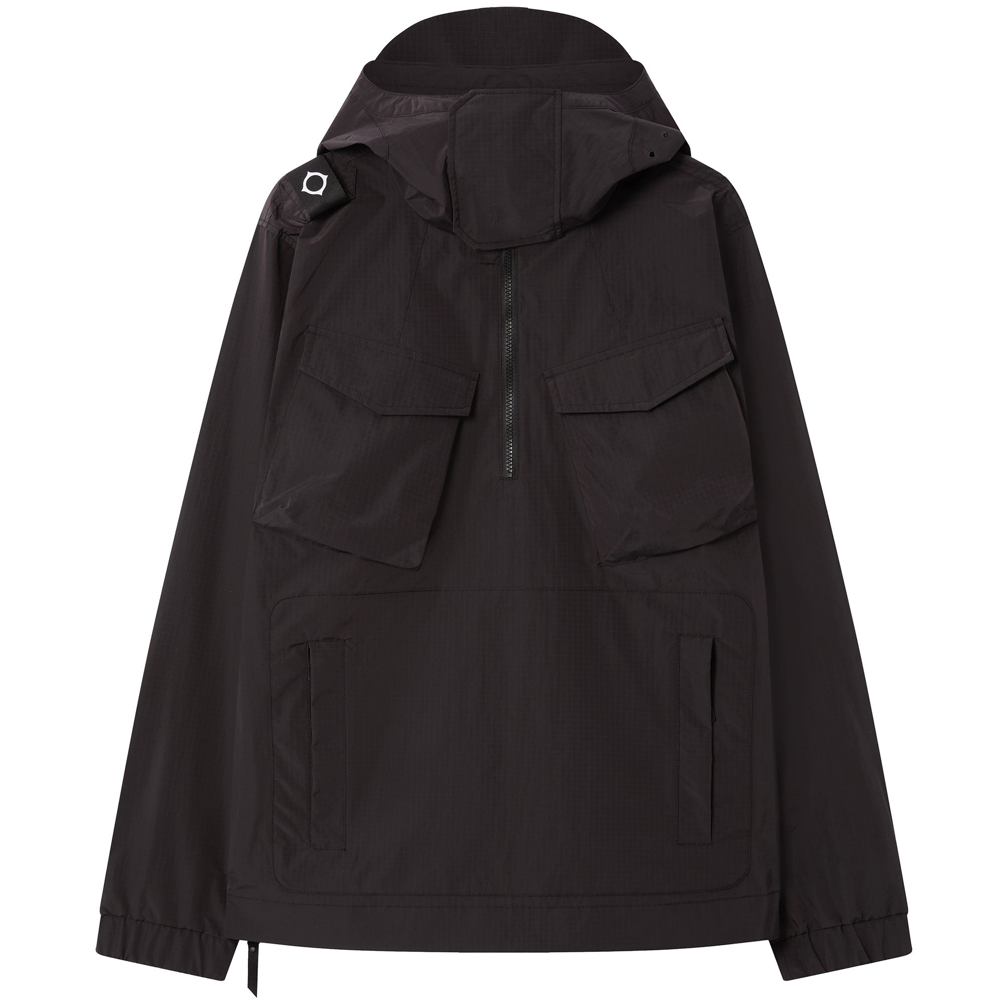 Ma Strum Grid Smock - Jet Black