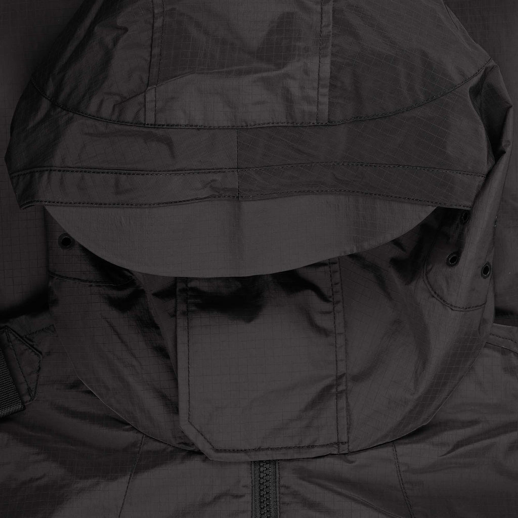 Ma Strum Grid Smock - Jet Black