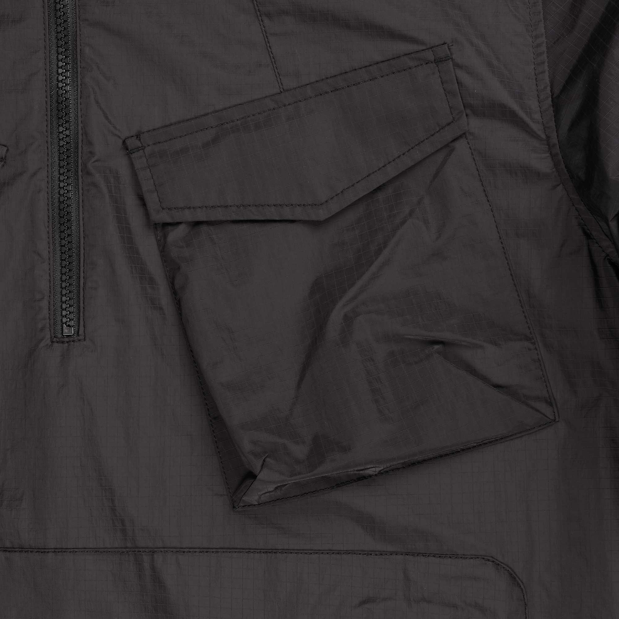 Ma Strum Grid Smock - Jet Black
