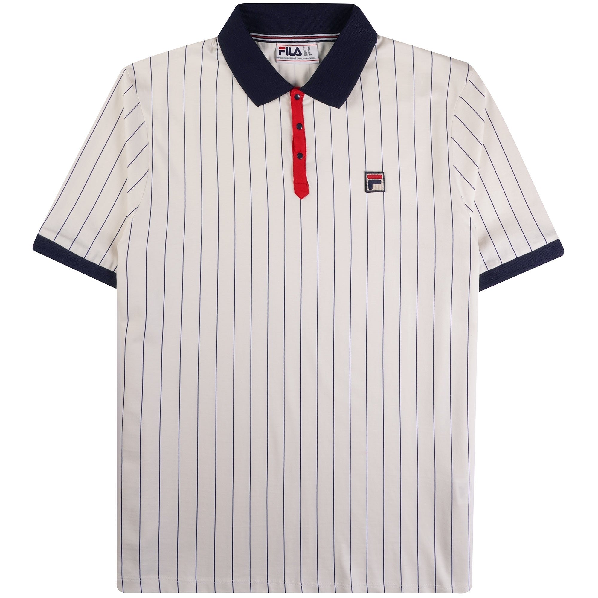 Fila Vintage BB1 Classic Vintage Striped Polo - Gardenia
