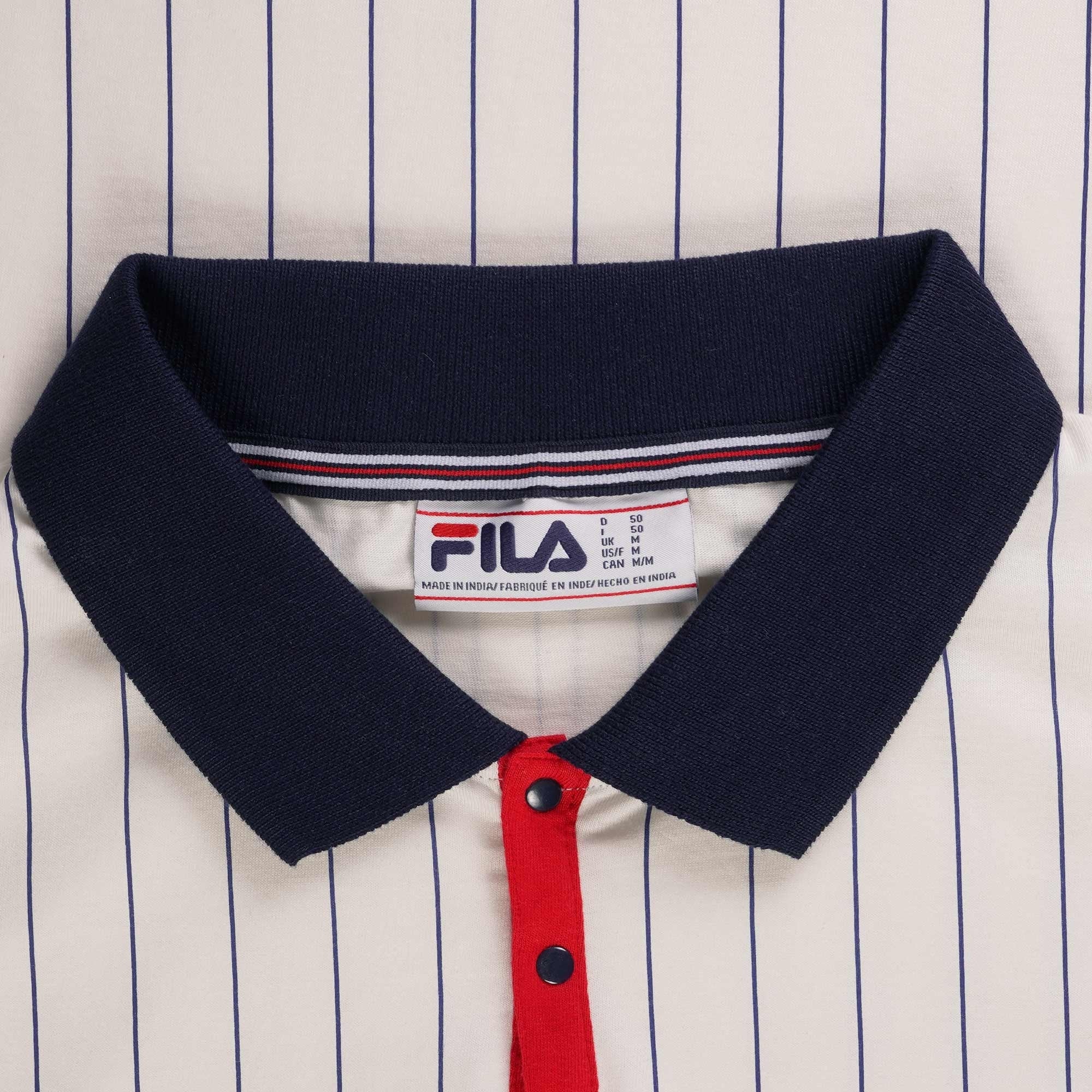 Fila Vintage BB1 Classic Vintage Striped Polo - Gardenia