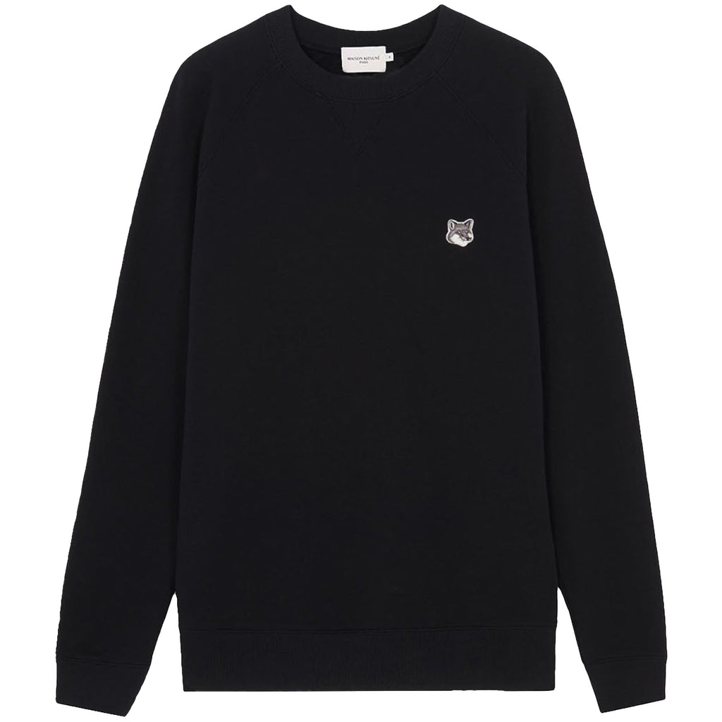 Grey Fox Head Patch Classic Sweatshirt - Black