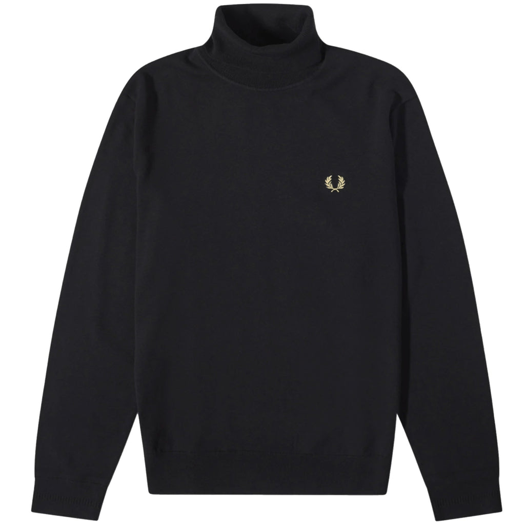 Fred Perry Roll Neck Jumper - Black