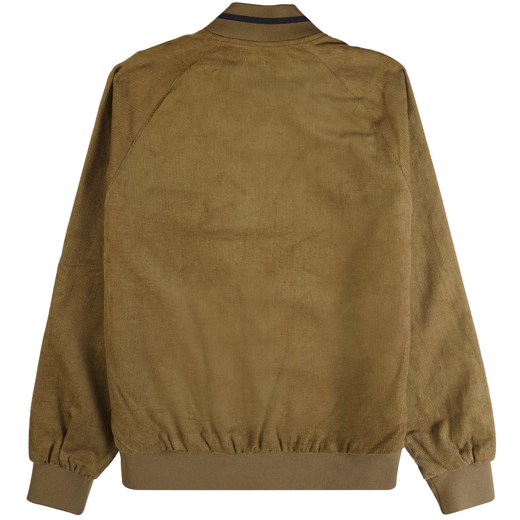 Fred Perry Waffle Cord Tennis Bomber Jacket - Shaded Stone