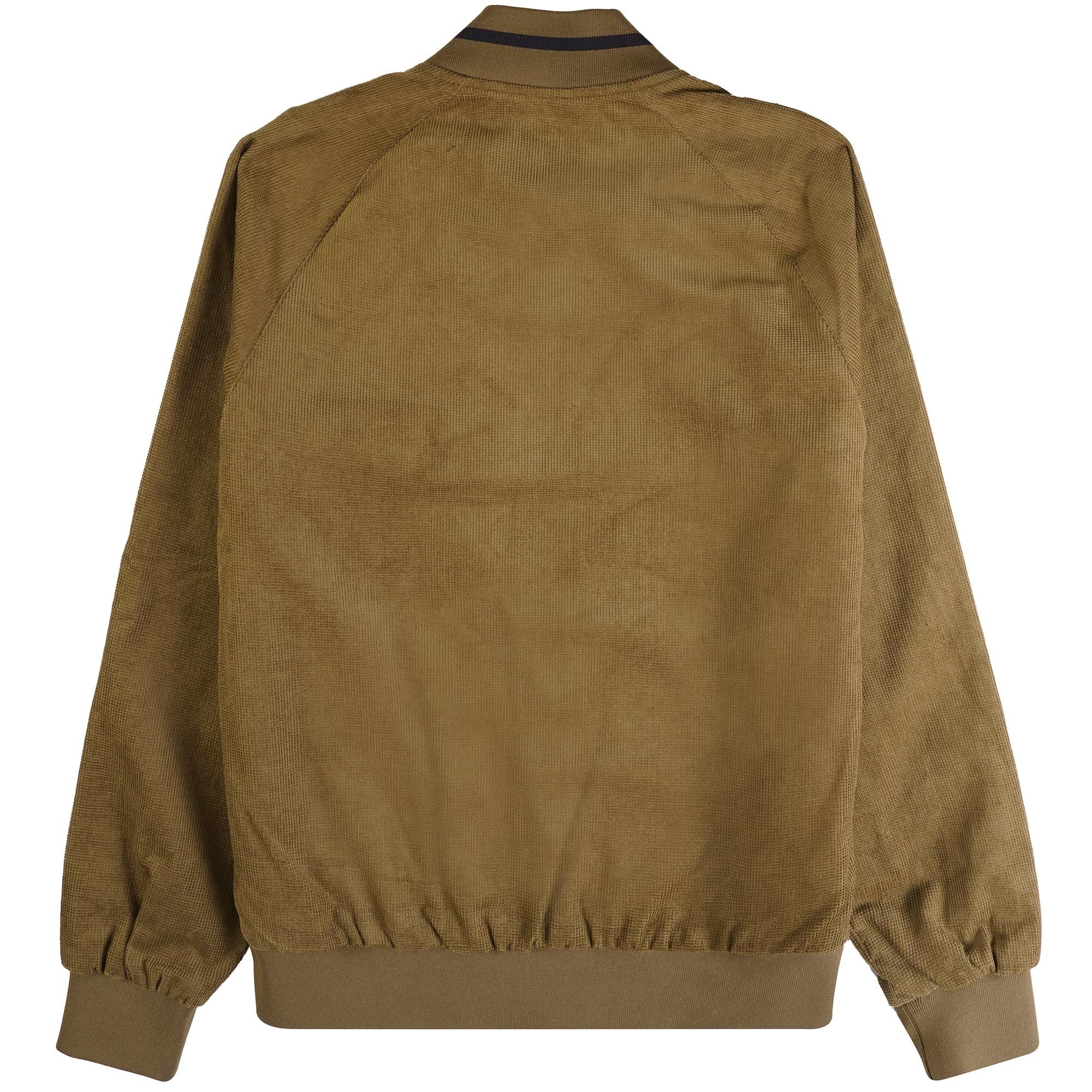 Fred Perry Waffle Cord Tennis Bomber Jacket - Shaded Stone