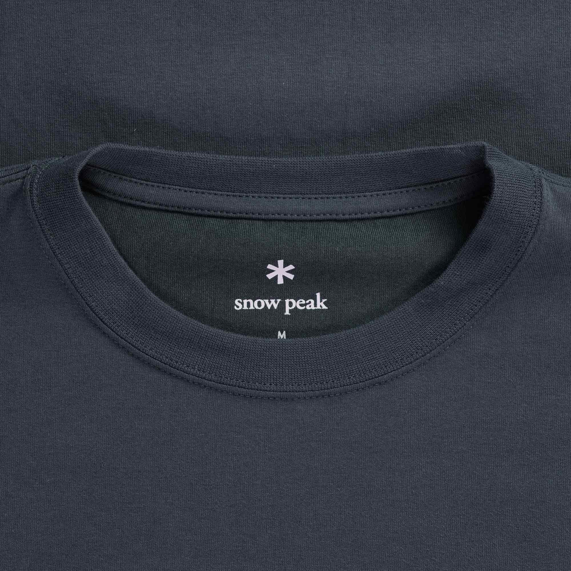 Snow Peak Foam Printed Long Sleeve T Shirt - Charcoal