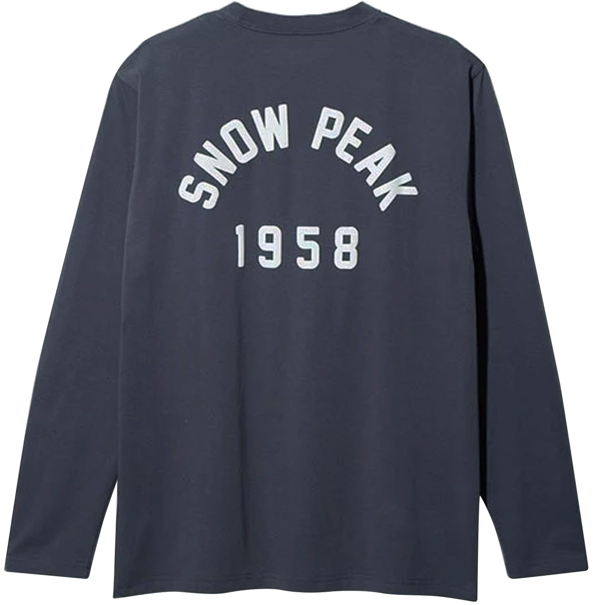 Snow Peak Foam Printed Long Sleeve T Shirt - Charcoal