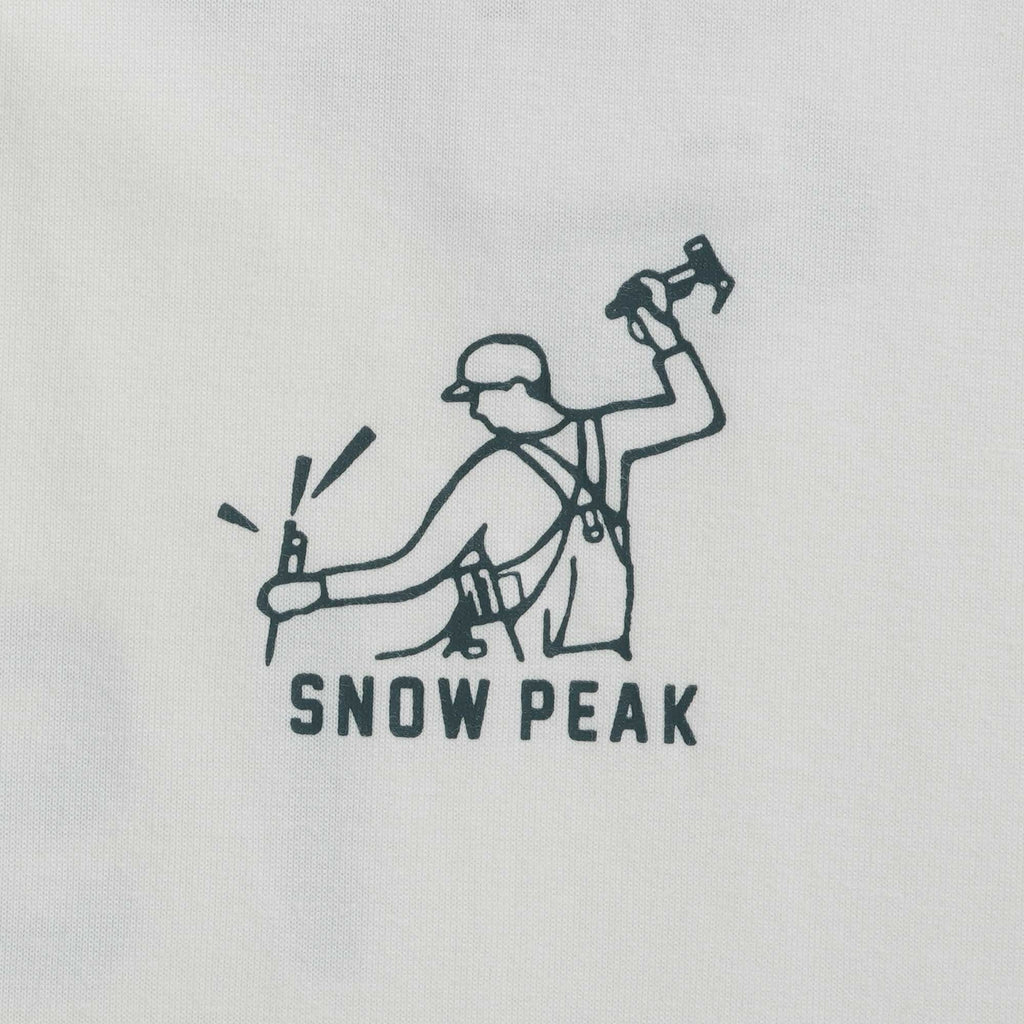 Snow Peak Foam Printed Long Sleeve T Shirt - White