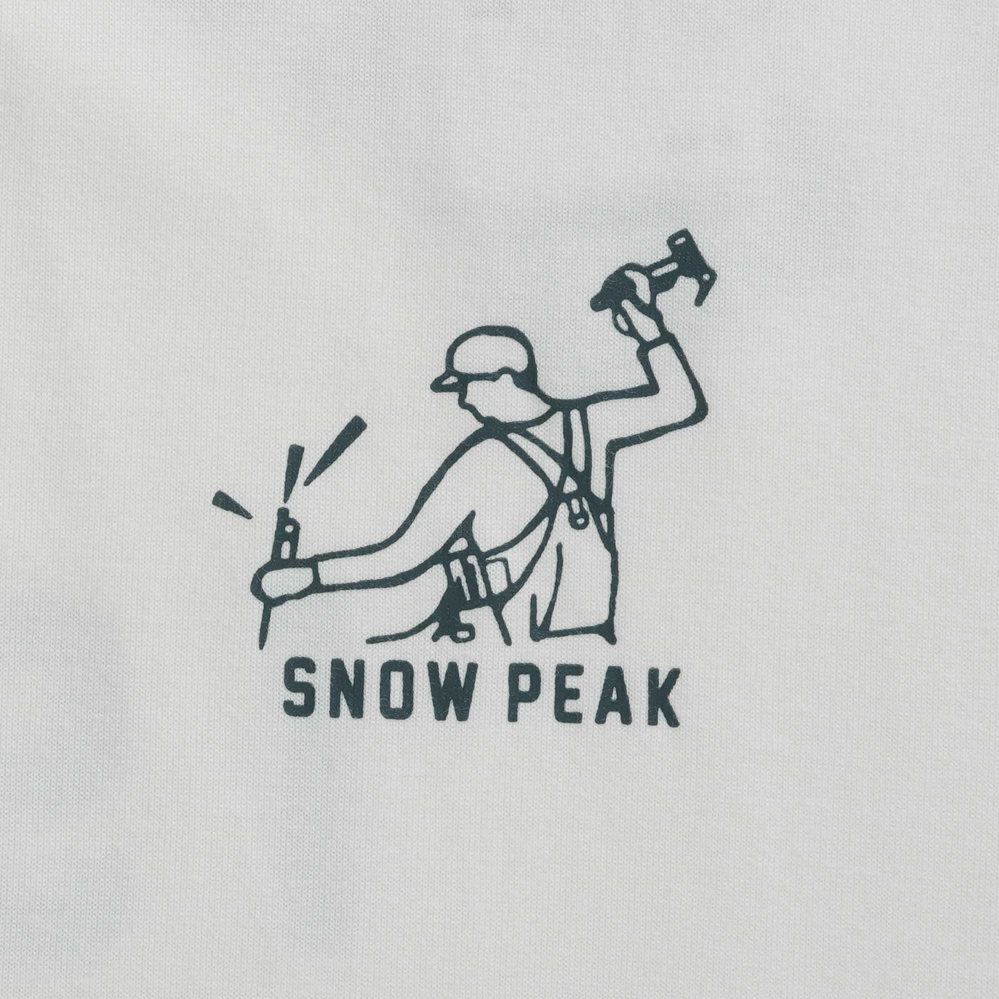 Snow Peak Foam Printed Long Sleeve T Shirt - White