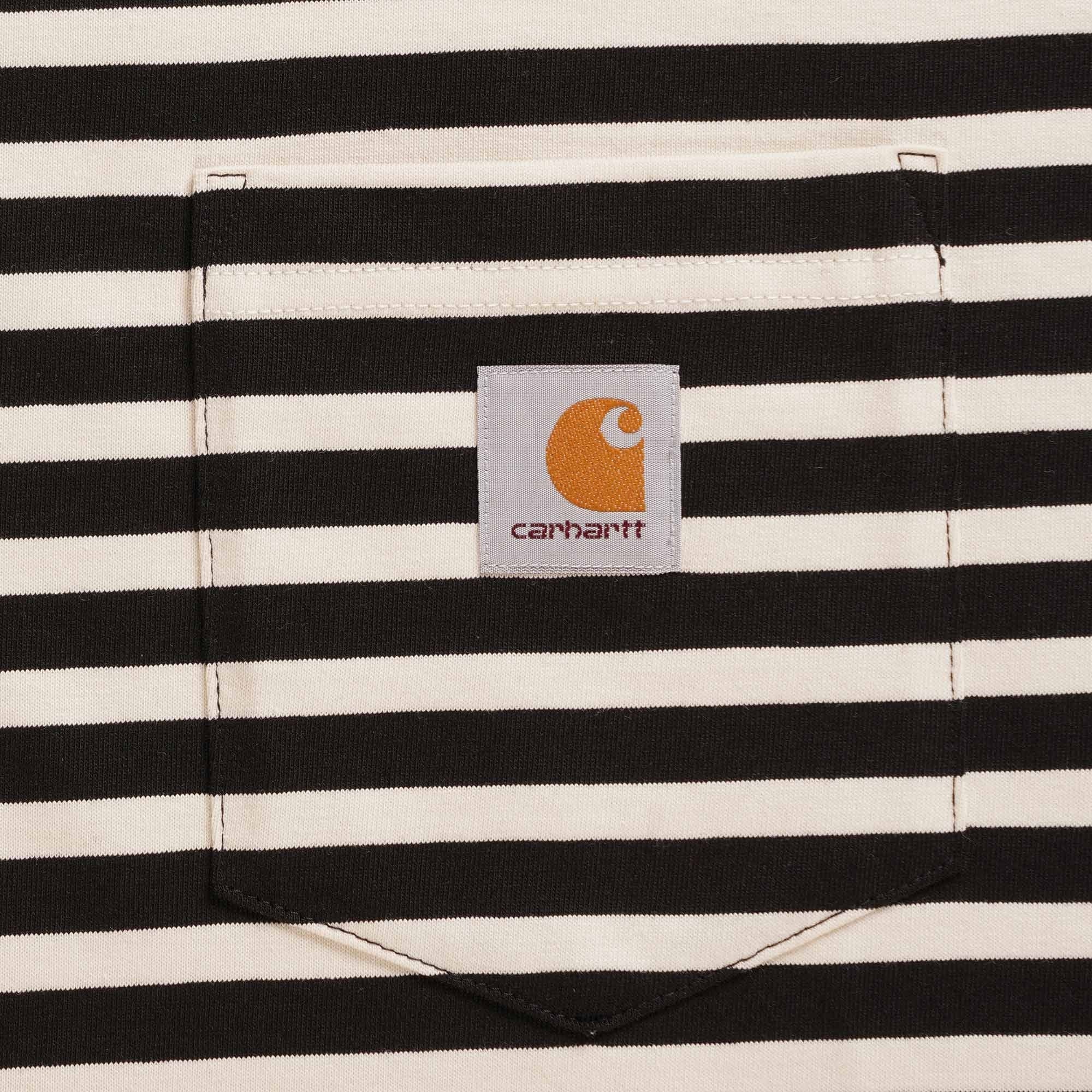 Carhartt WIP Short Sleeve Seidler Pocket T-Shirt - Salt Stripe