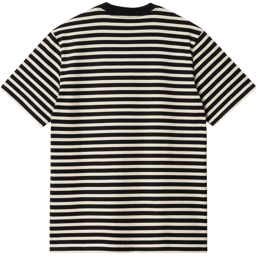 Carhartt WIP Short Sleeve Seidler Pocket T-Shirt - Salt Stripe