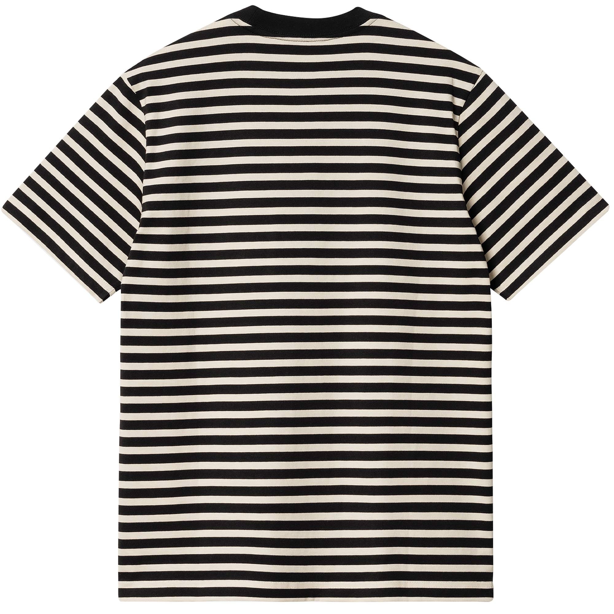 Carhartt WIP Short Sleeve Seidler Pocket T-Shirt - Salt Stripe