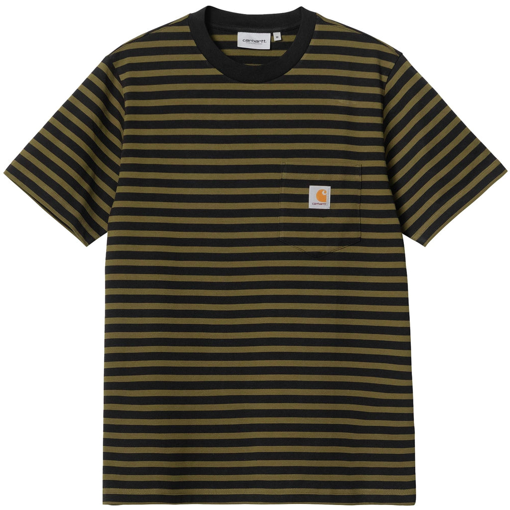 Carhartt WIP Short Sleeve Seidler Pocket T-Shirt - Highland Stripe