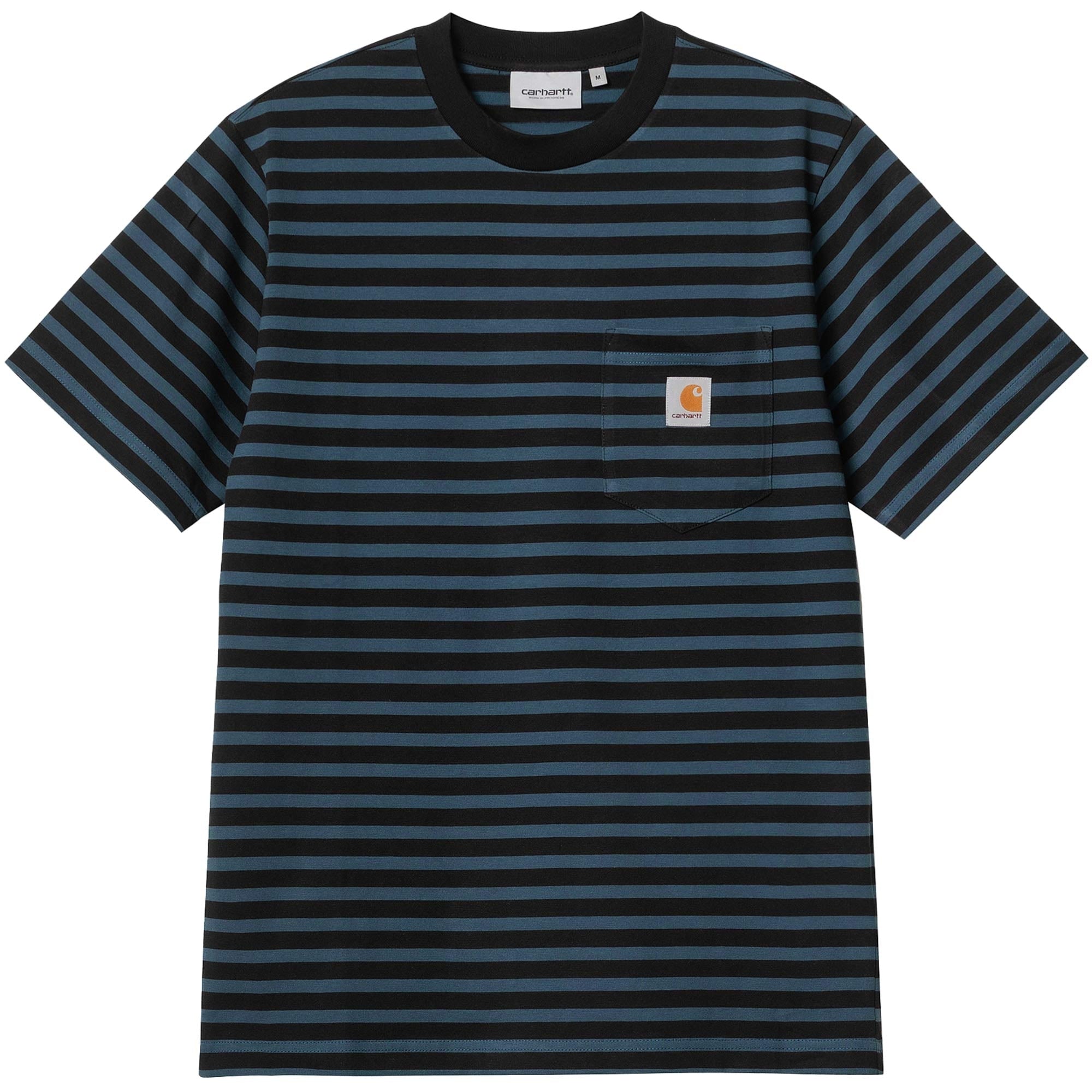 Carhartt WIP Short Sleeve Seidler Pocket T-Shirt - Squid Stripe
