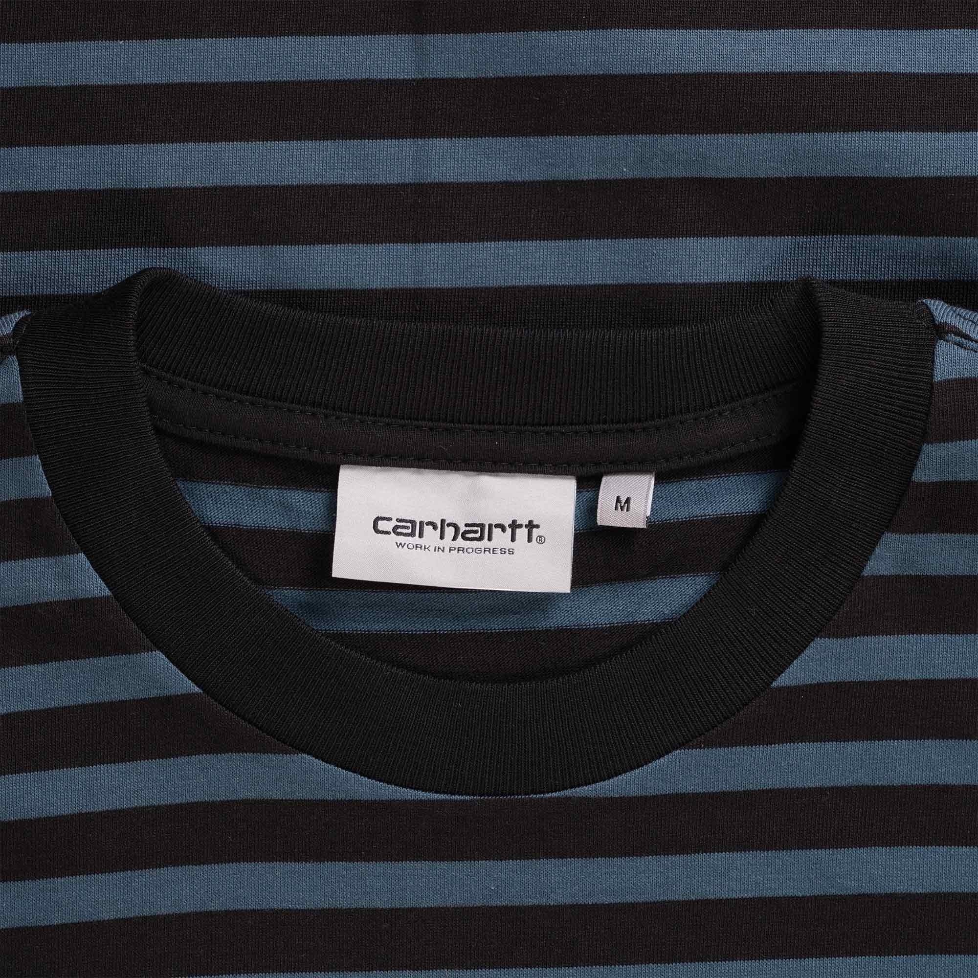 Carhartt WIP Short Sleeve Seidler Pocket T-Shirt - Squid Stripe